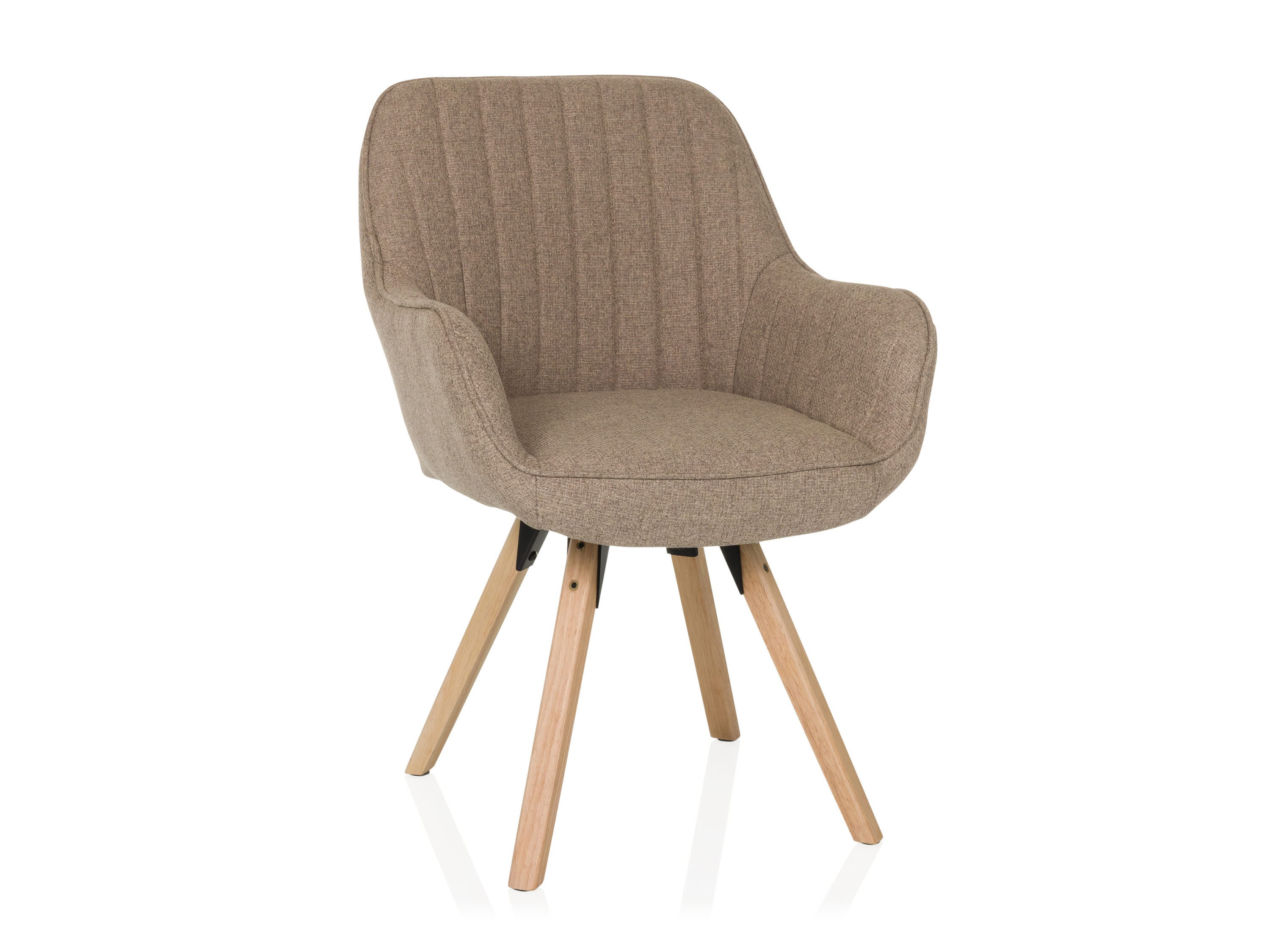 hjh Living Krzesło do jadalni obrotowe Scandi Soft Beżowy