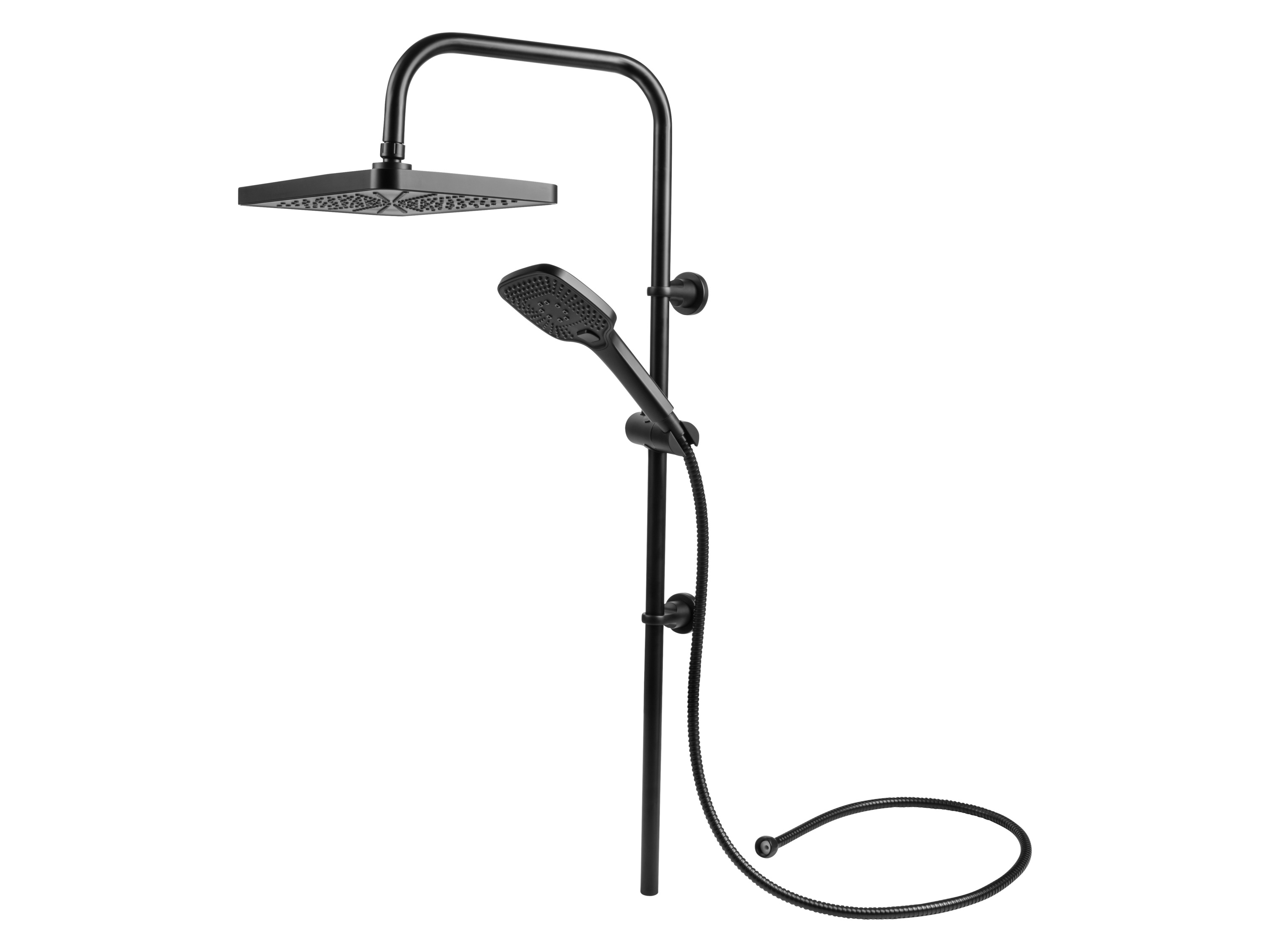 Livarno Zestaw prysznicowy z deszczownicą XXL Czarny