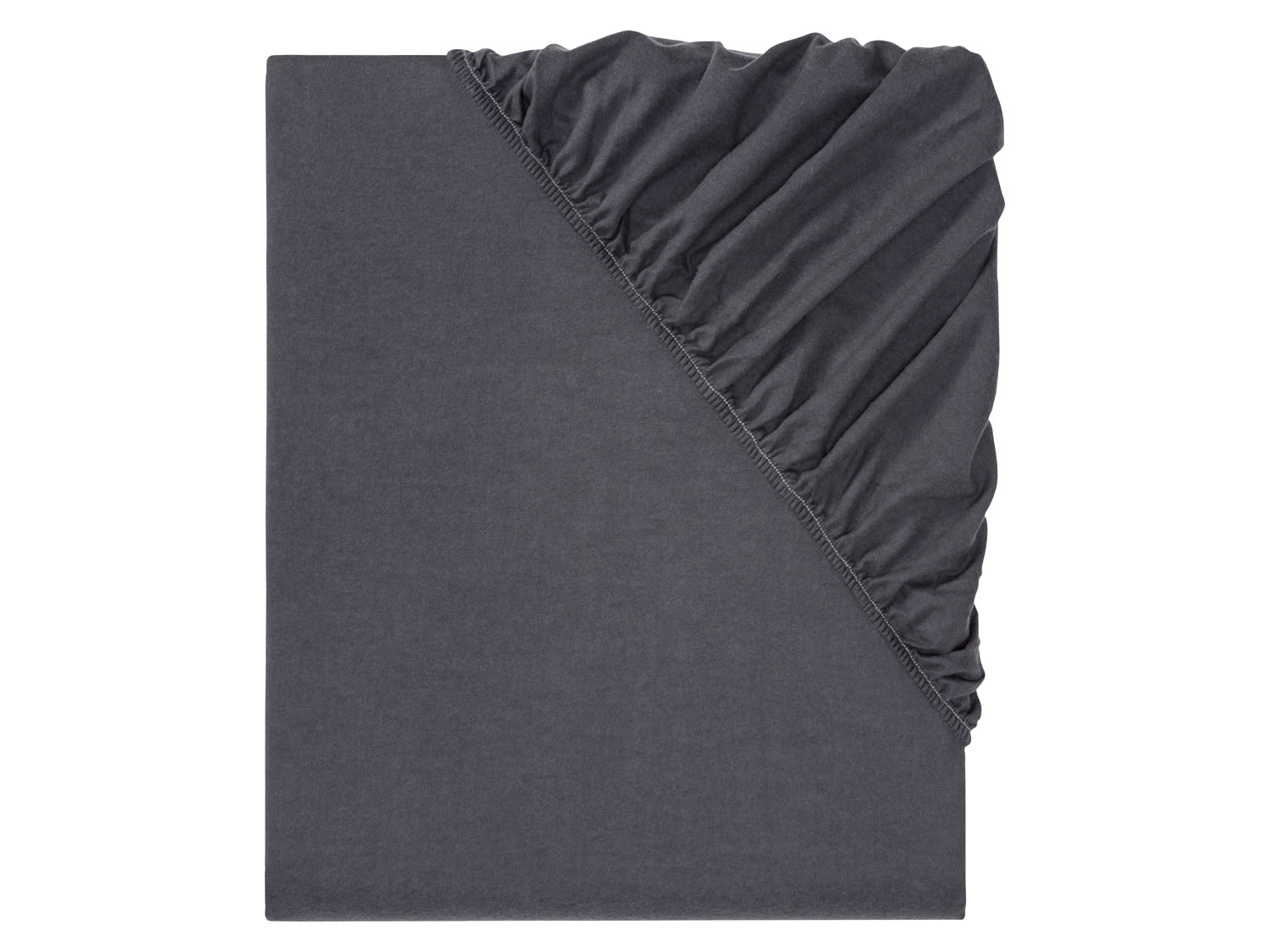 Livarno home Prześcieradło z flaneli z gumką, 140-160 x 200 cm Ciemnoszary
