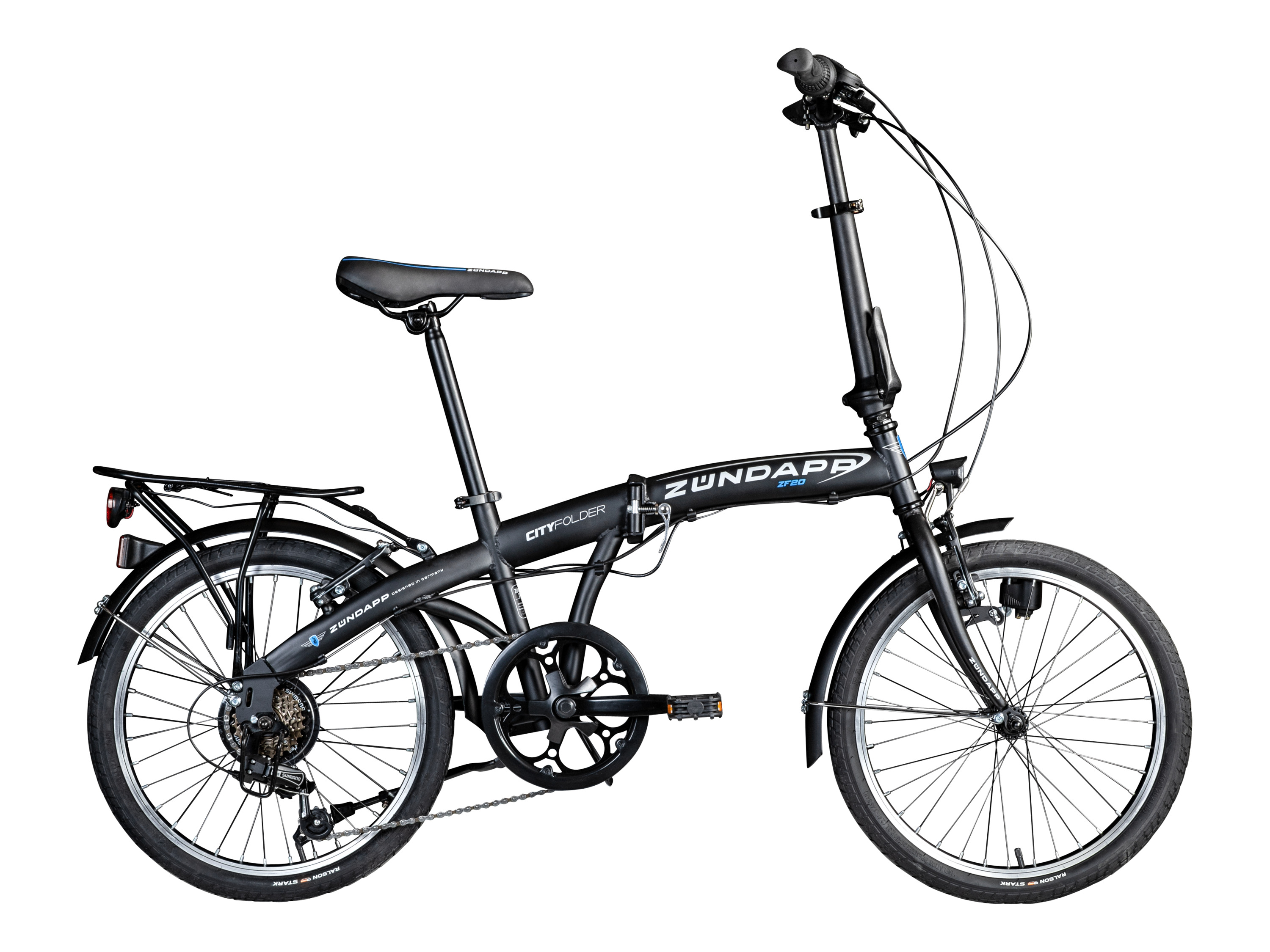 Zündapp Rower składany Zf20 Speed Folder, 20 cali Czarny, 20 cali