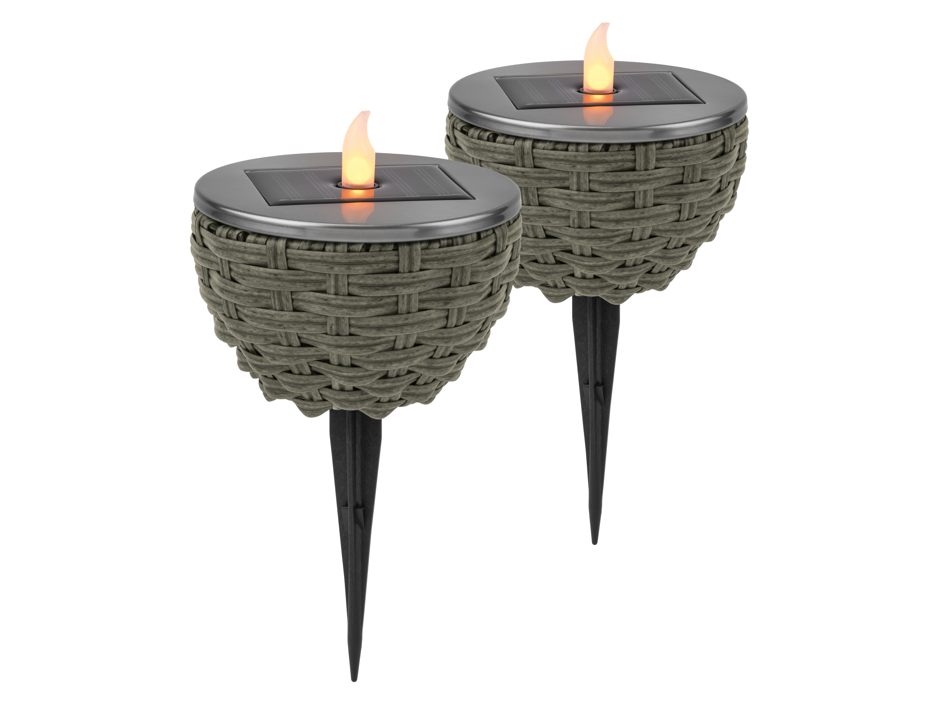 Livarno Lampa solarna LED / Lampy solarne LED Solarna lampa stołowa LED 2 szt.