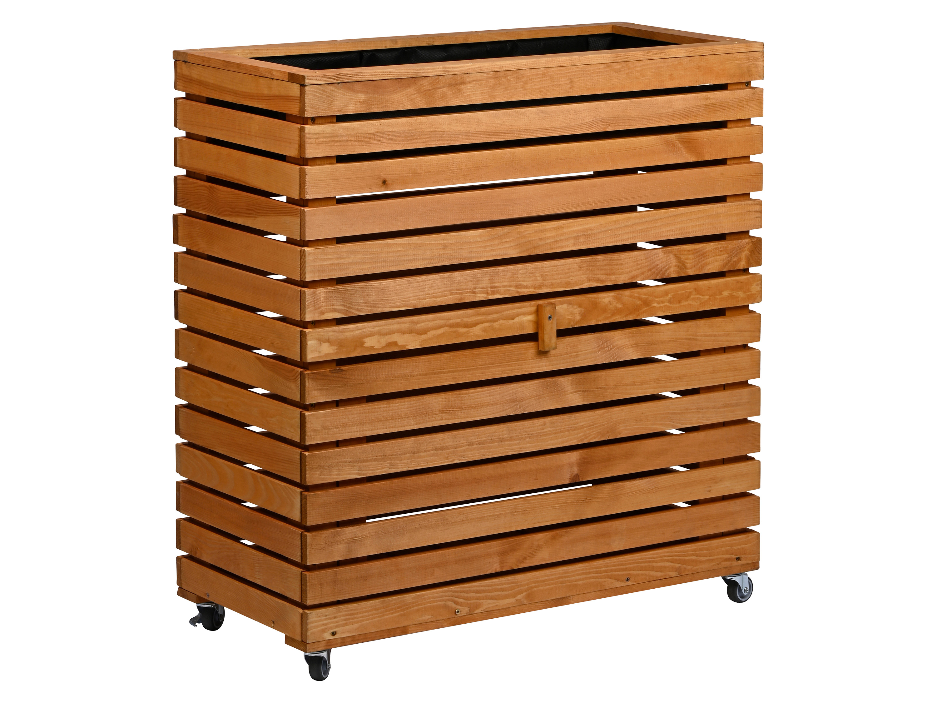 dobar Grządka podwyższona "Rolla" drewniana, ze schowkiem Brązowy, L