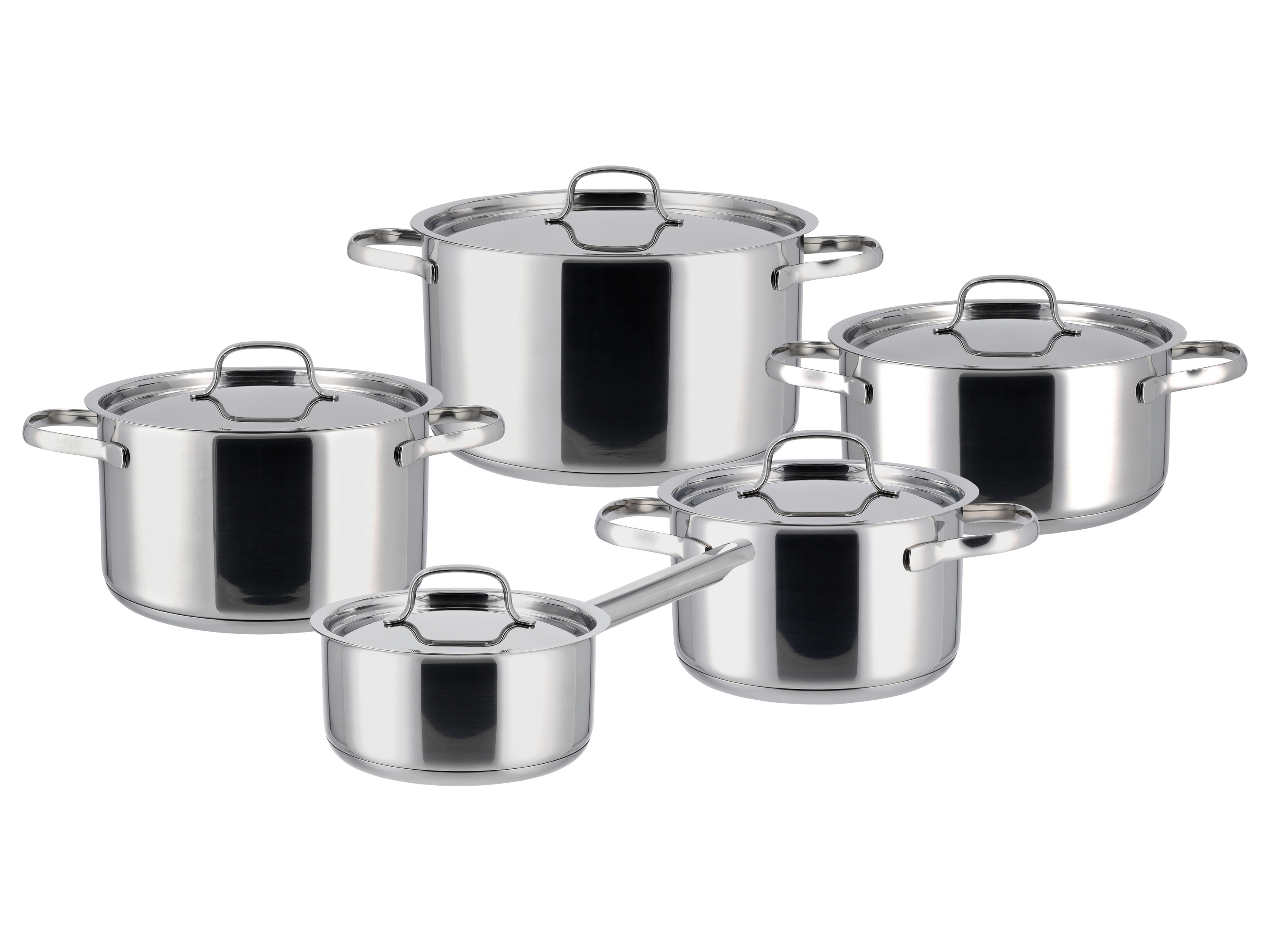 Silvercrest Zestaw garnków Pokrywka ze stali szlachetnej