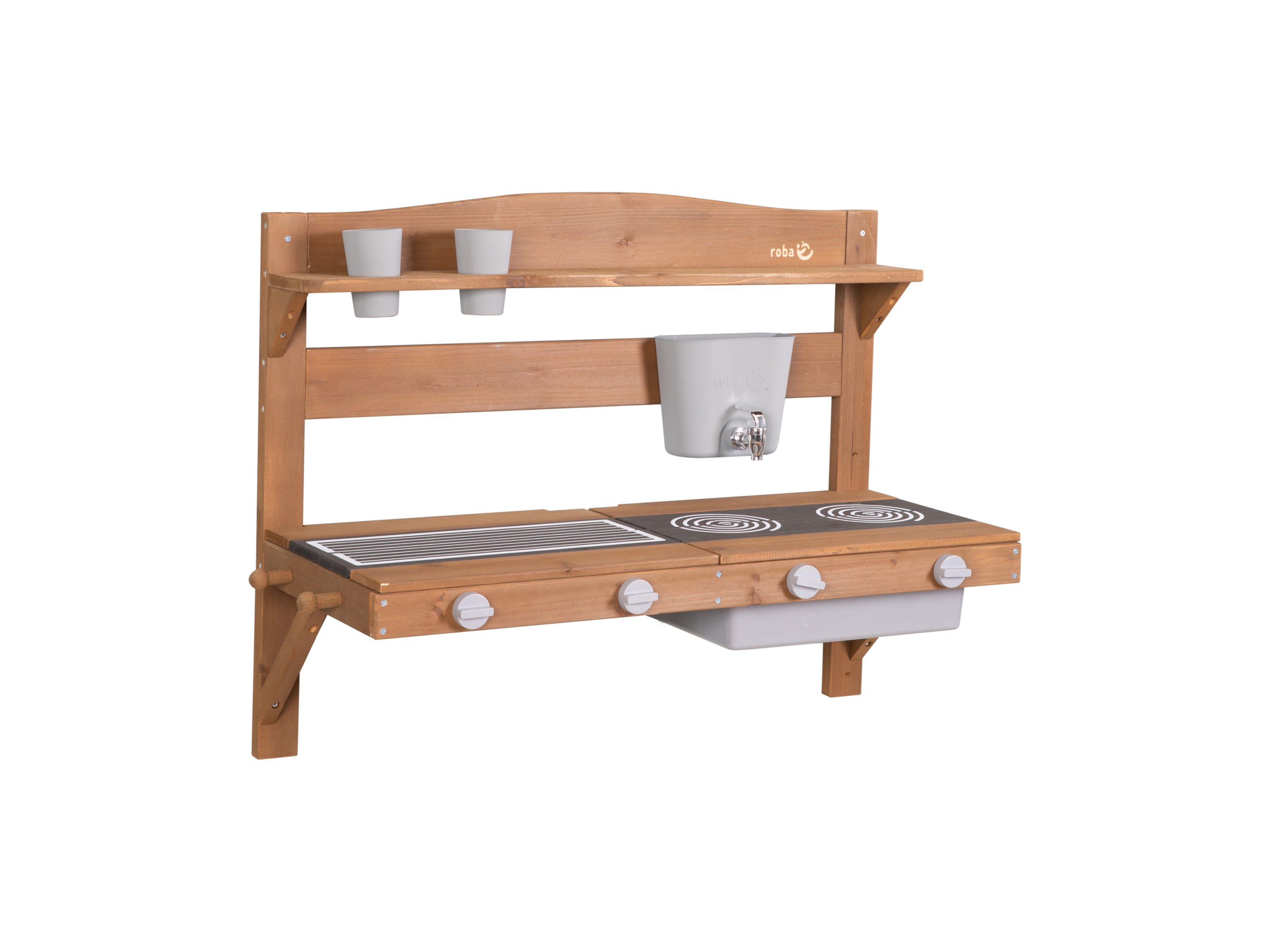 roba Kuchnia błotna do zabawy, do zawieszenia 85x35x65, teak