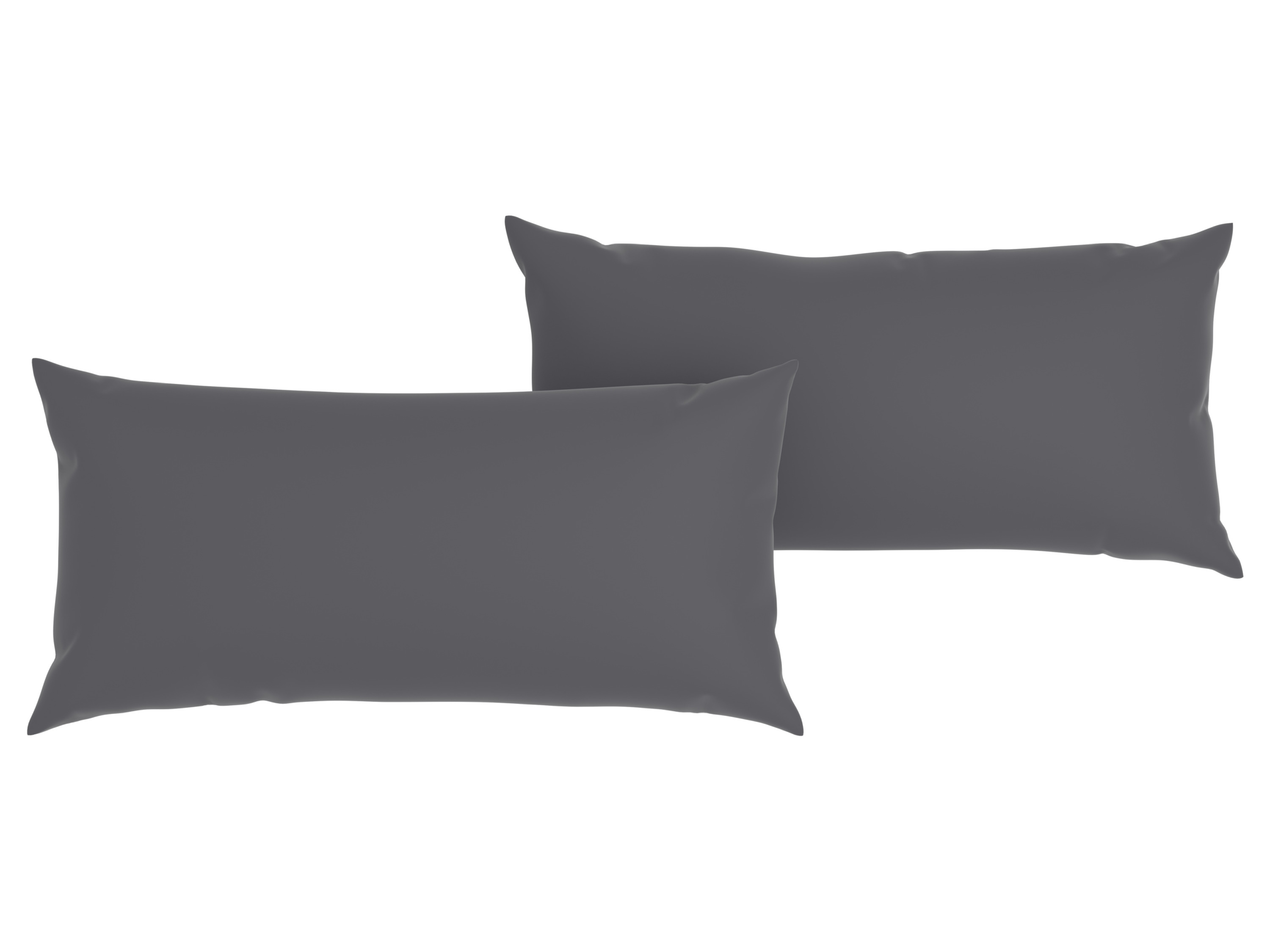 Livarno home Muślinowe poszewki na poduszki z bawełny, 40 x 80 cm Szary