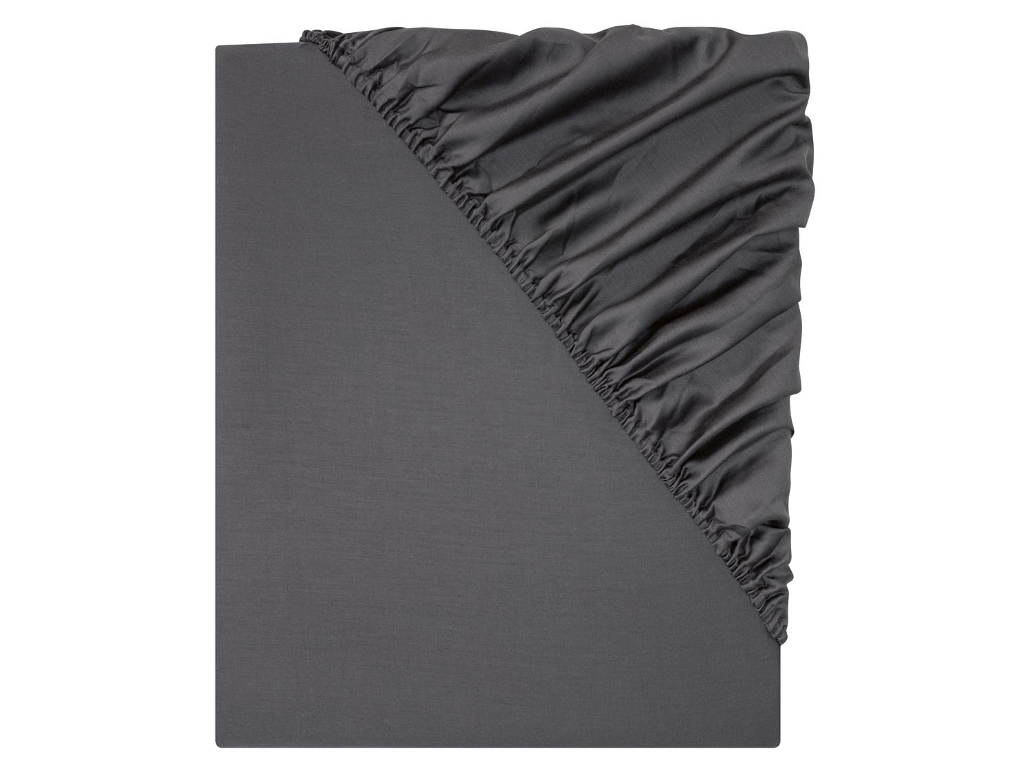 Livarno home Prześcieradło satynowe z gumką, 90-100 x 200 cm Ciemnoszary