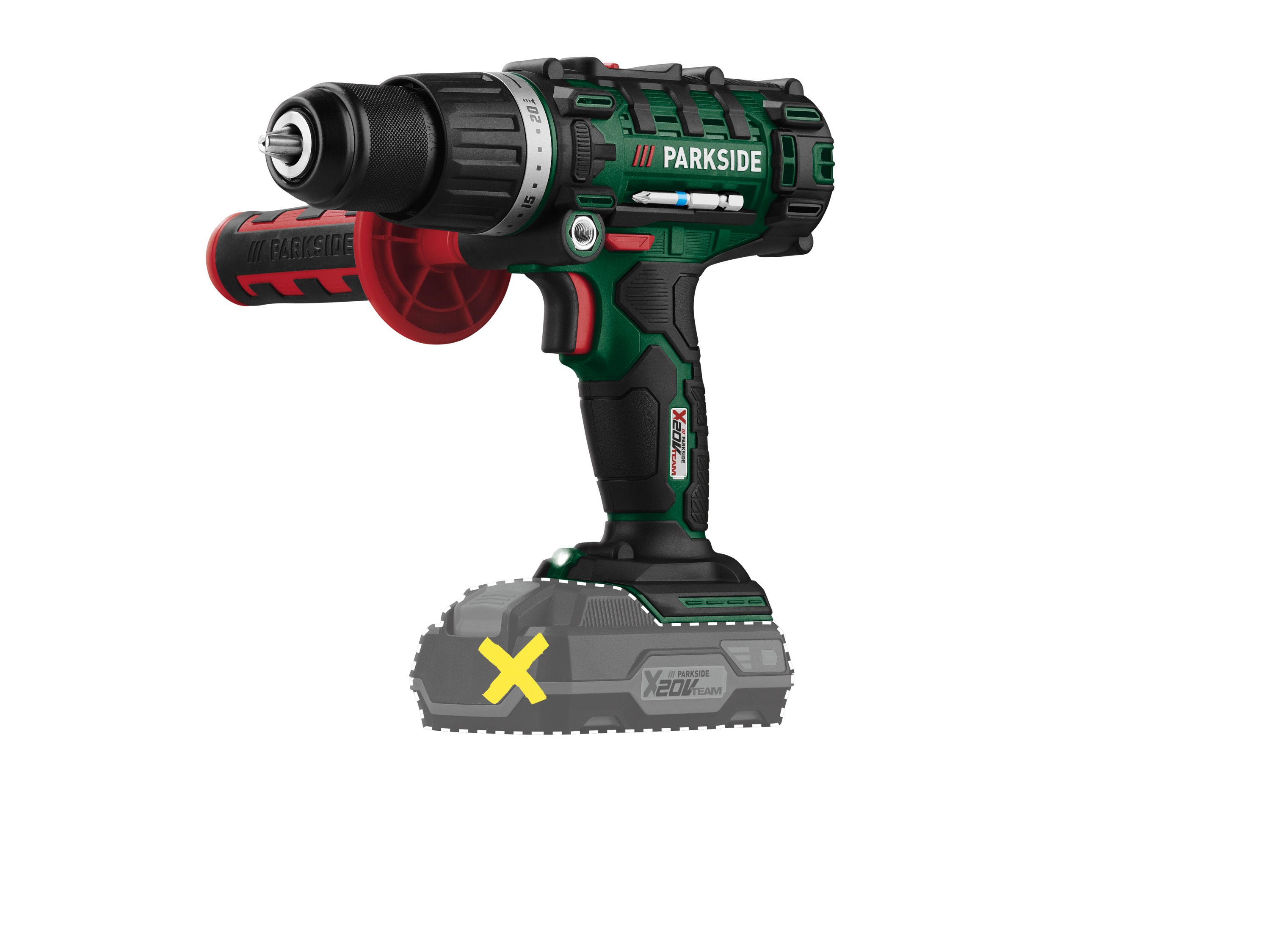 Parkside Akumulatorowa wiertarko-wkrętarka udarowa 20 V, Psbsa 20-Li C3 bez akumulatora i ładowarki