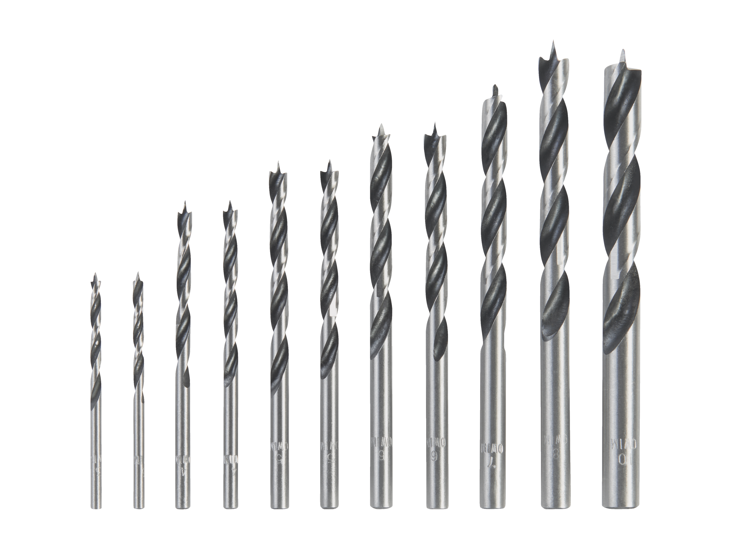 Parkside Zestaw 11 wierteł lub bitów Zestaw wierteł do drewna