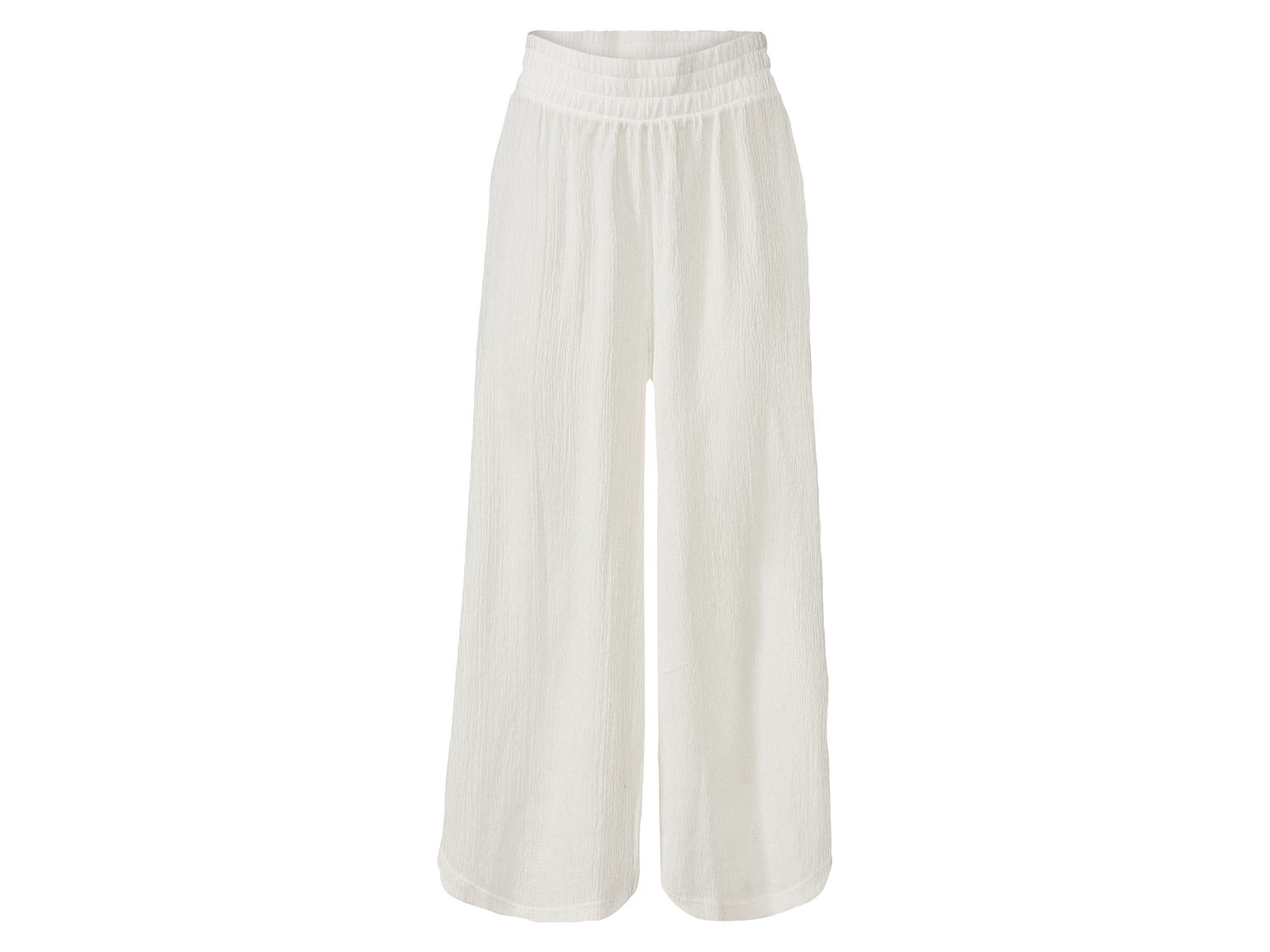 esmara Spodnie kuloty damskie z szeroką nogawką 7/8 Biały, L44/46