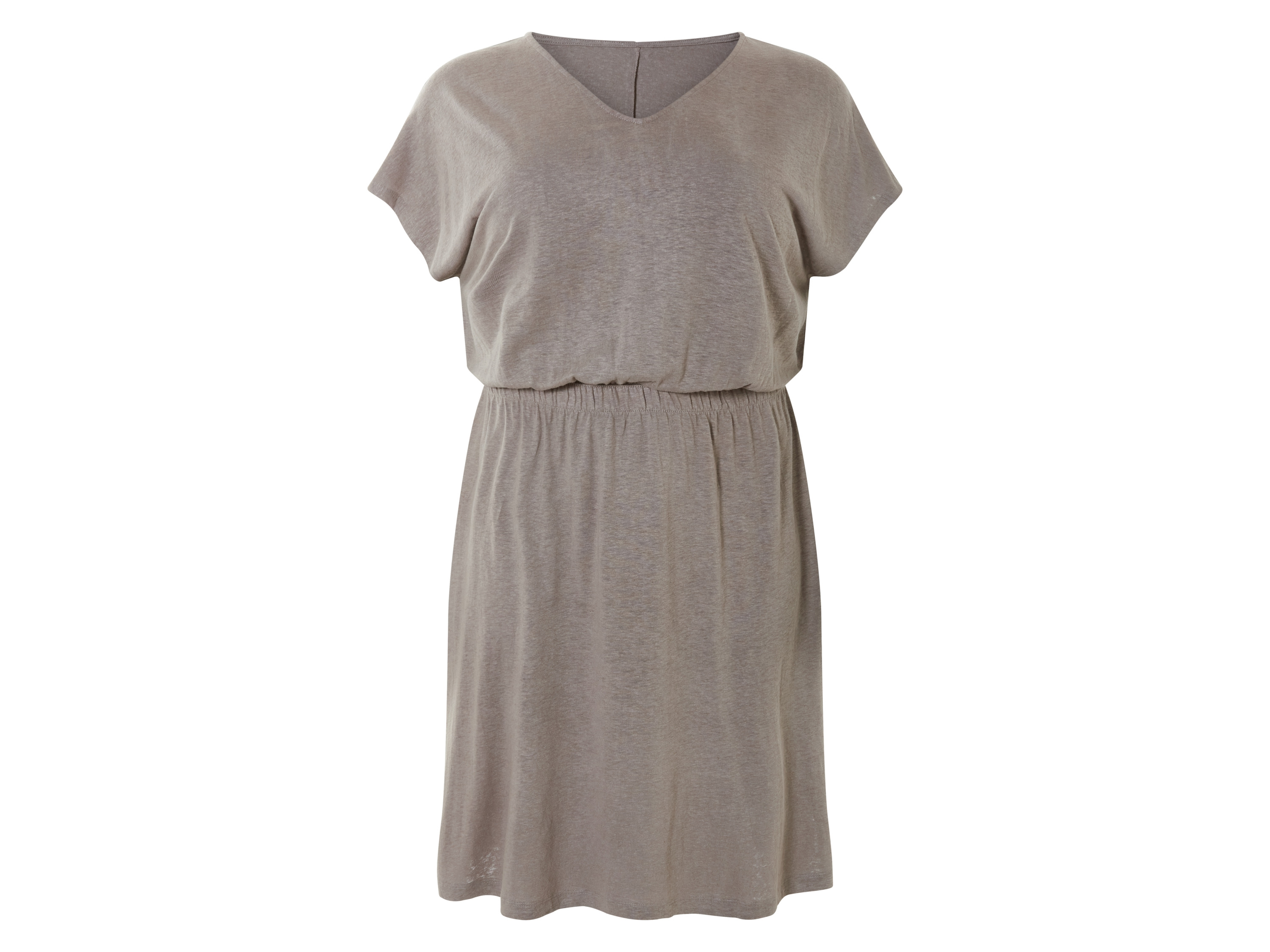 esmara Sukienka damska midi z lnem Taupe, Xl48/50