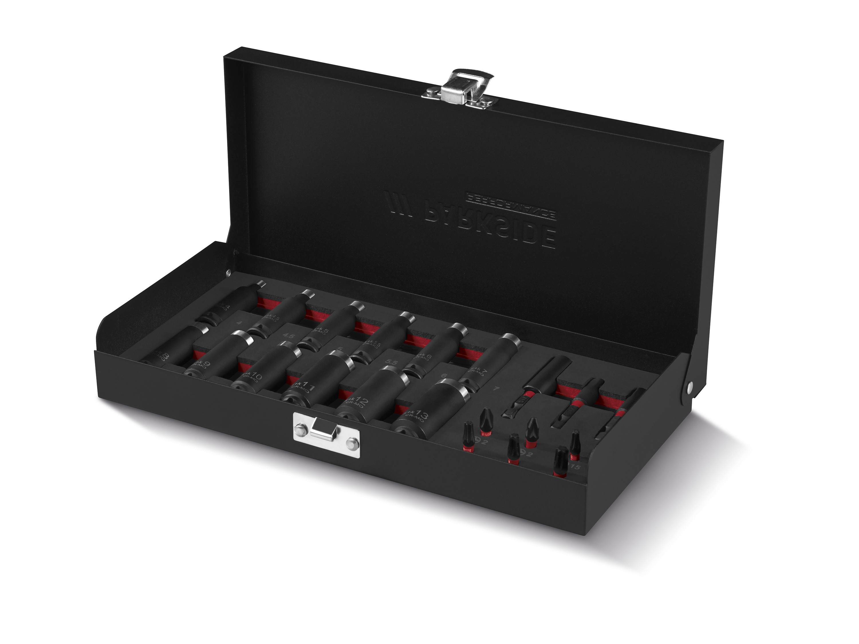 Parkside Performance Zestaw kluczy nasadowych i uderzeniowych i zestaw bitów PSS 21A1, 21 elementów