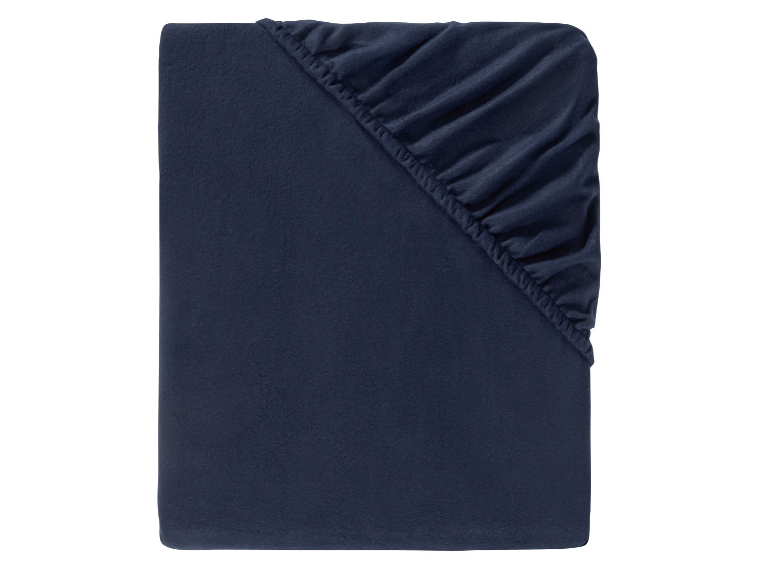 Livarno home Prześcieradło z polaru z gumką, 140-160 x 200 cm, 1 sztuka Ciemnoniebieski