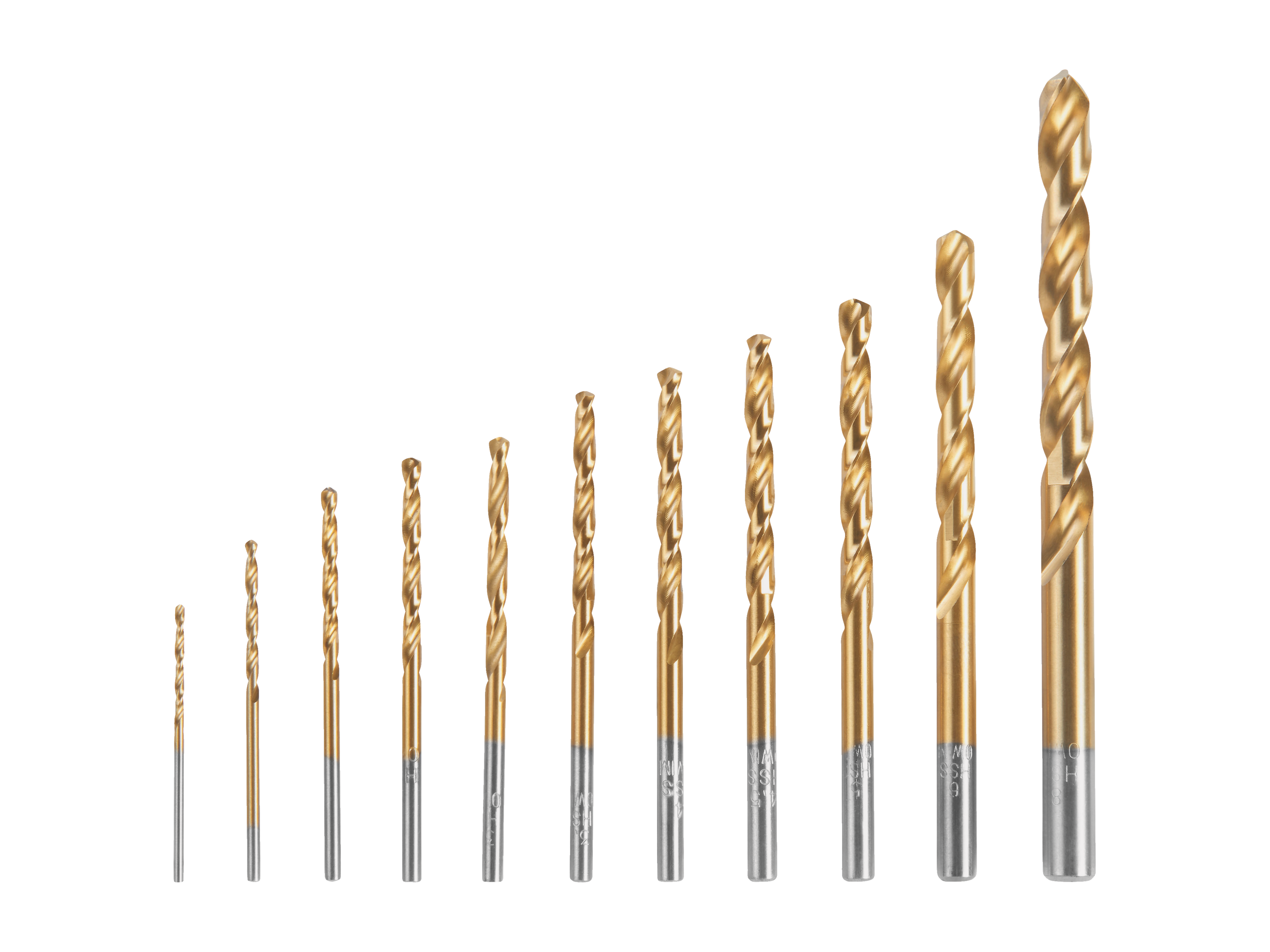 Parkside Zestaw 11 wierteł lub bitów Zestaw wierteł do metalu HSS