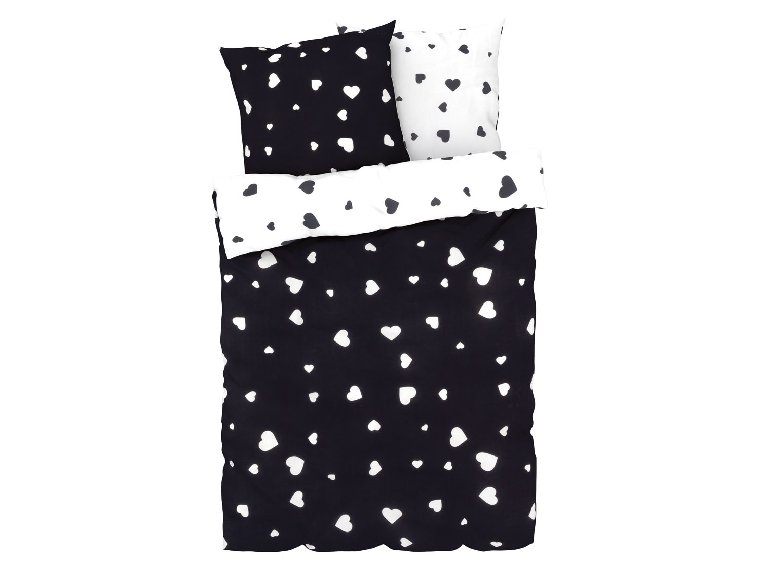 Livarno home Pościel bawełniana renforcé, 160 x 200 cm Serca