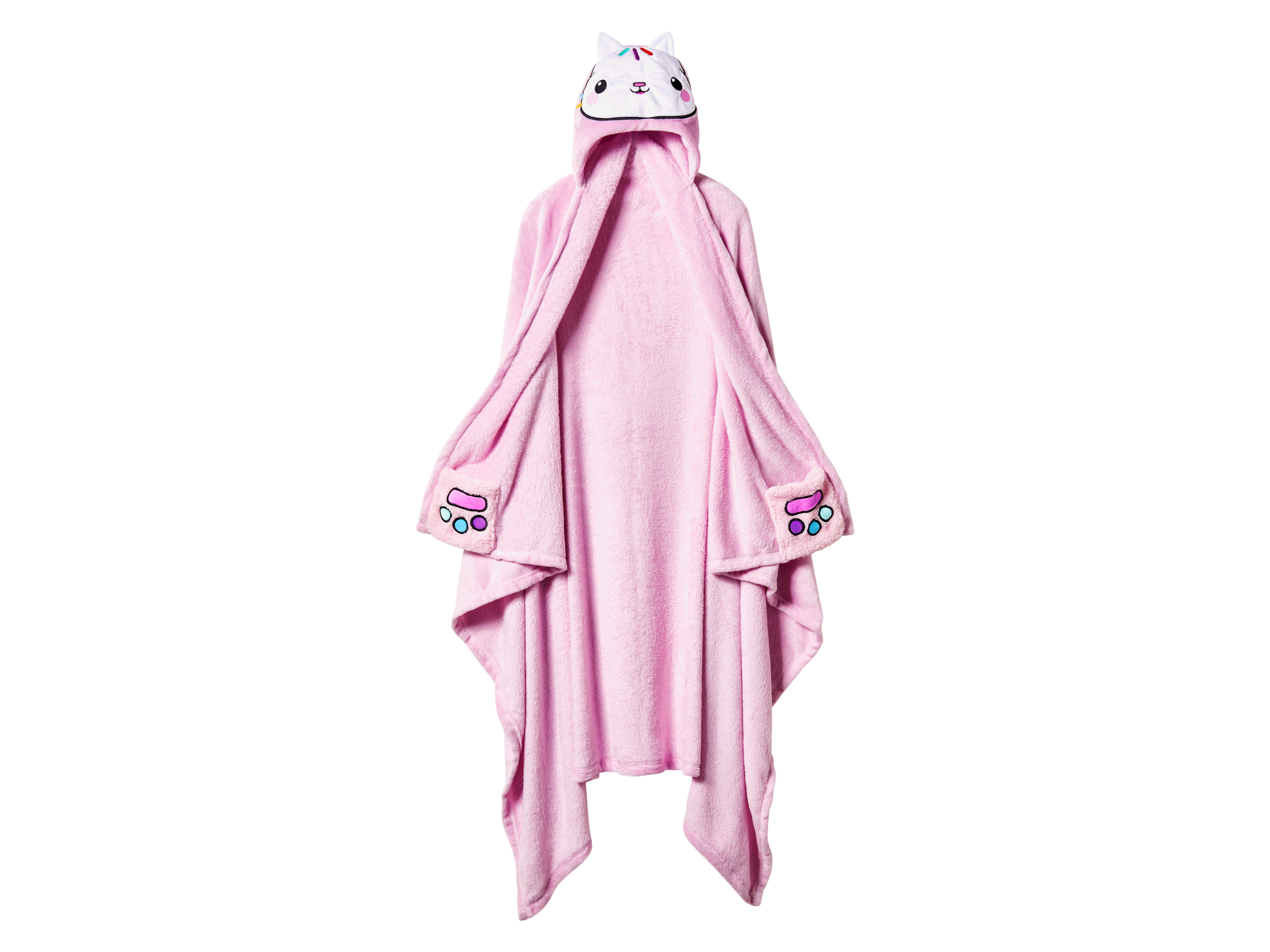 Koc z kapturem, 152 x 127 cm Różowy