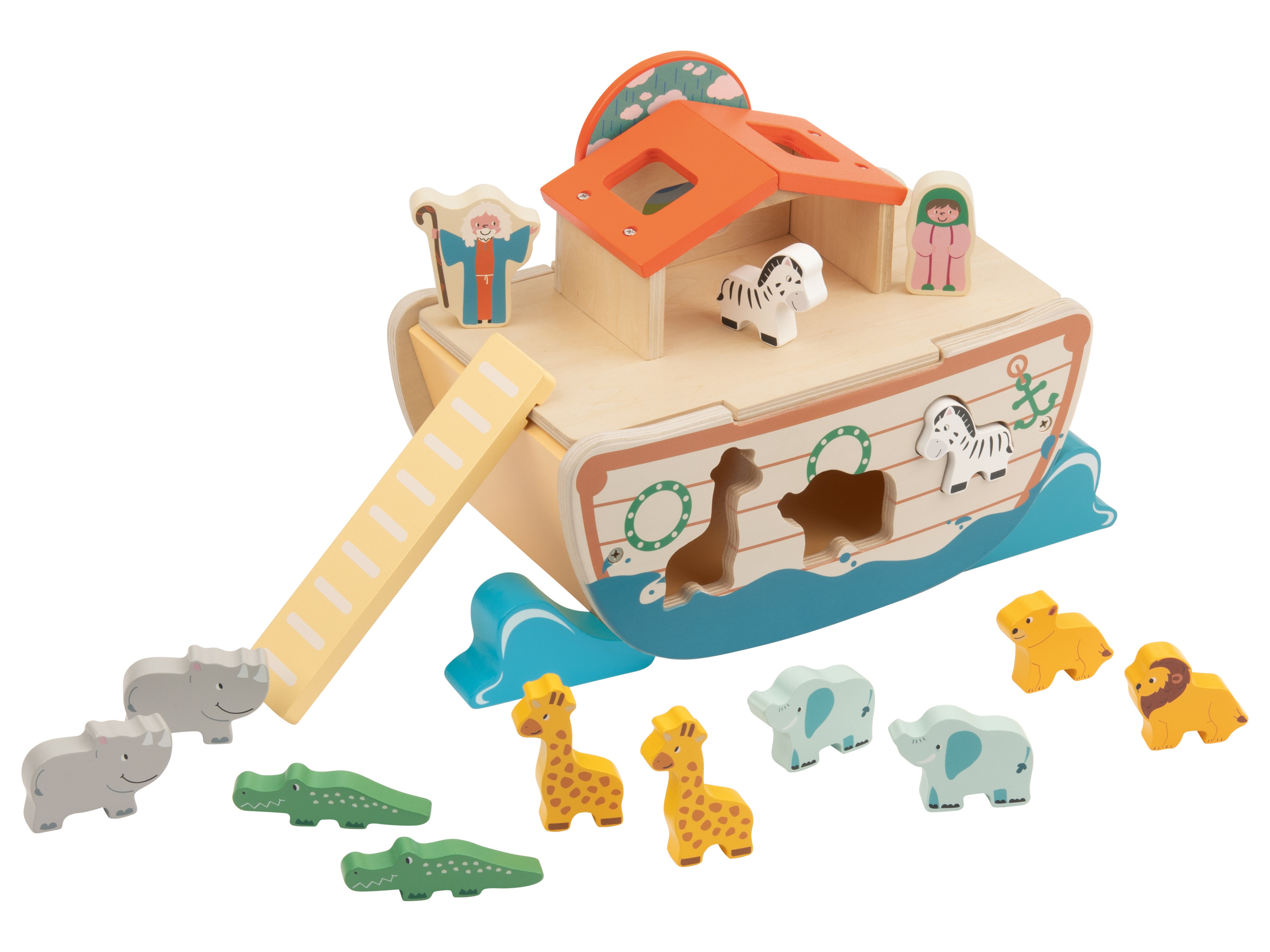 lupilu Drewniana zabawka motoryczna Arka Noego