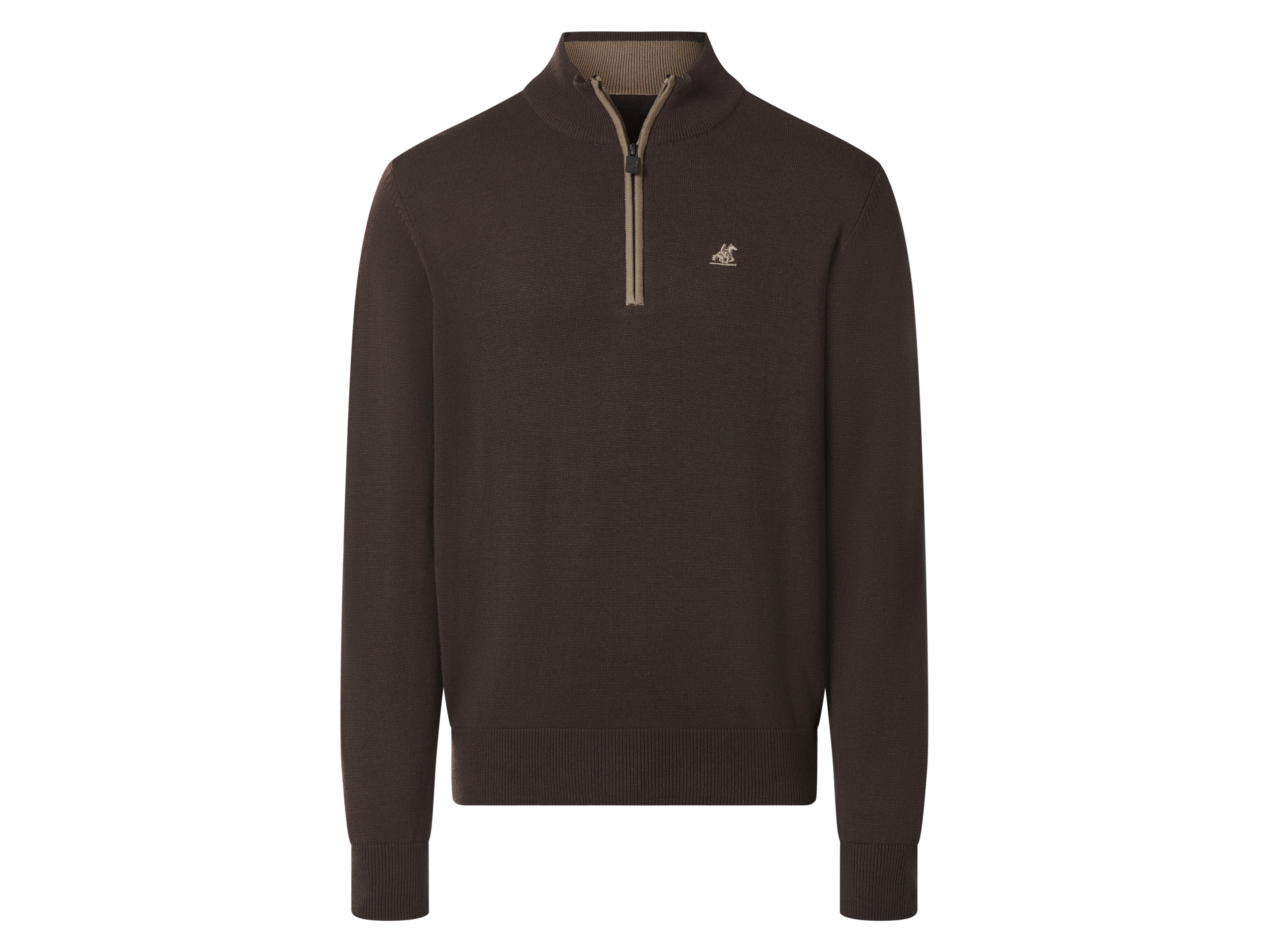 esmara Men U.s. Grand Polo Sweter męski typu troyer Brązowy, XL 56/58