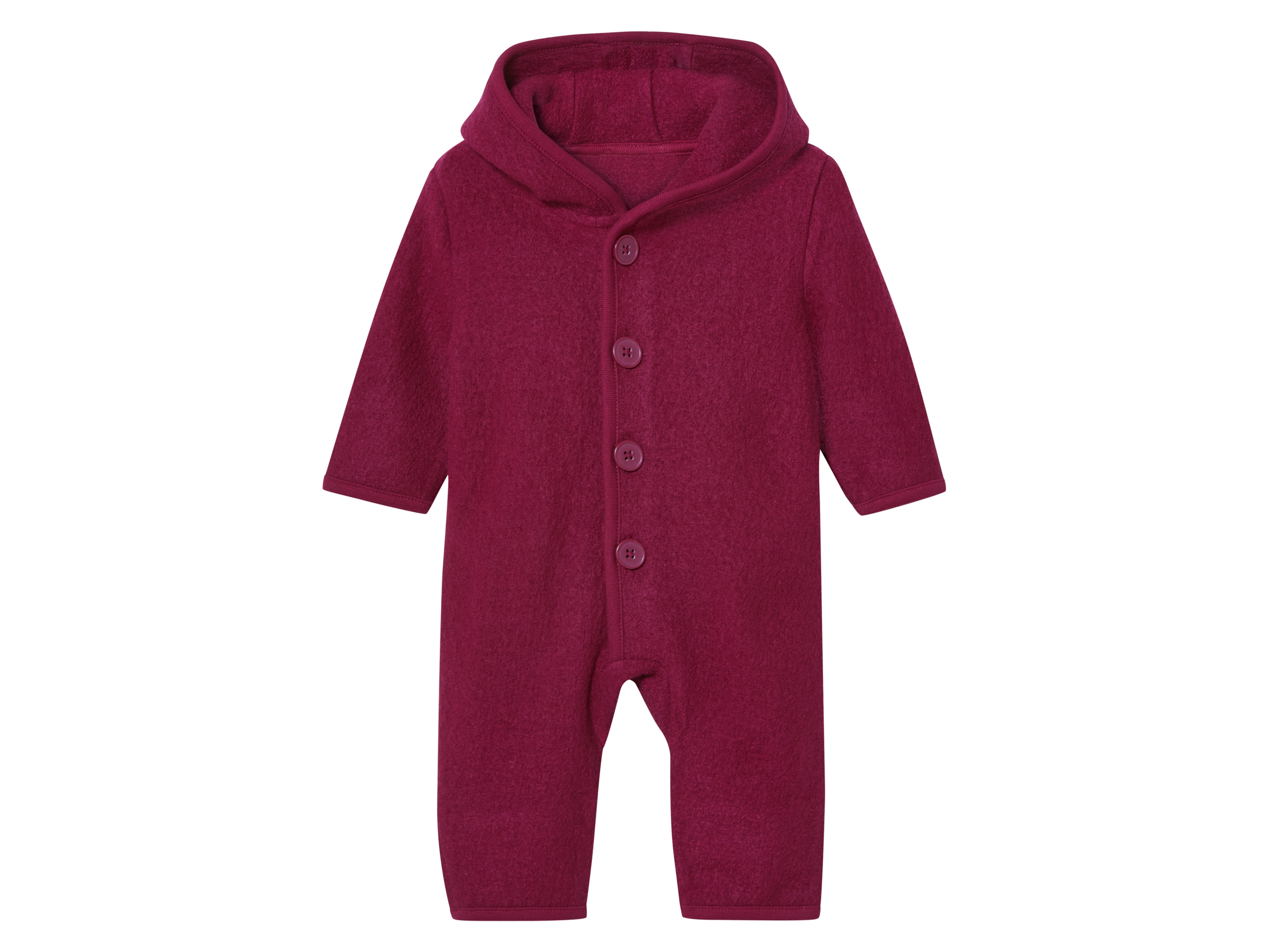 lupilu Kombinezon niemowlęcy z biowełny merino Bordowy, 50/56