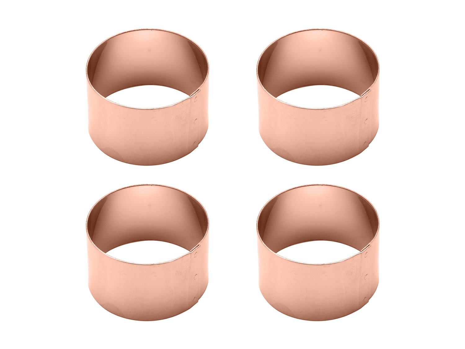 Echtwerk Zastawa ze stali szlachetnej obrączki na serwetki " okrągłe " wykonane z gliny, Miedziany, 4 sztuki