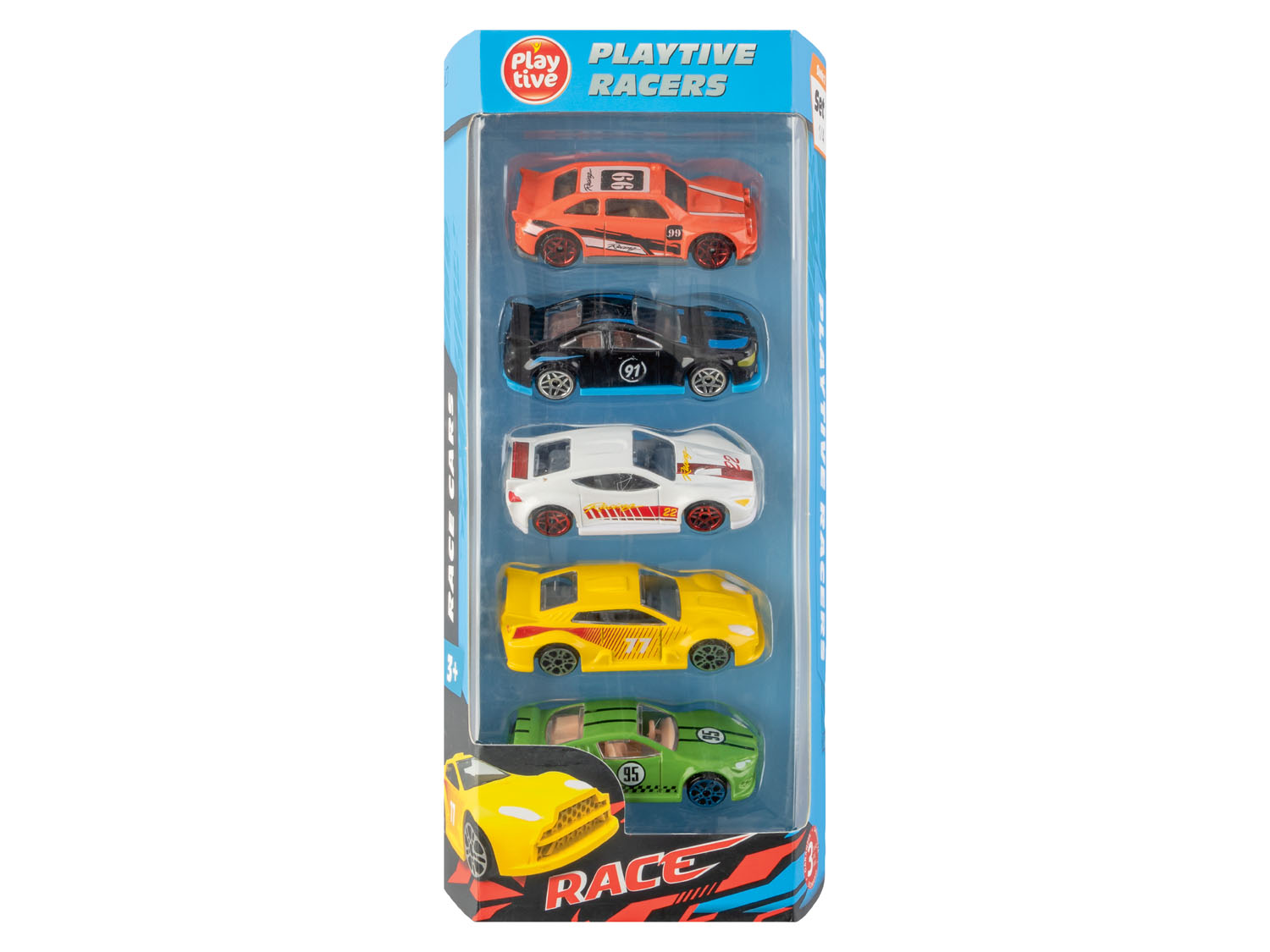 Playtive Samochodziki, 5 sztuk Race Cars Seria 2