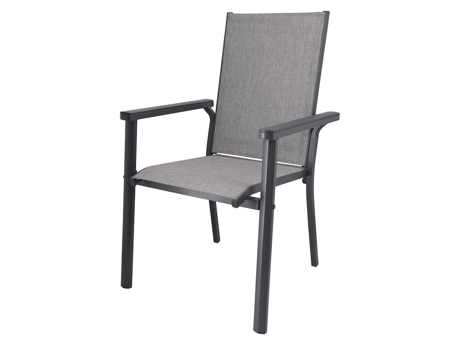 Livarno Aluminiowe krzesło ogrodowe Houston, czarny/ jasnoszary