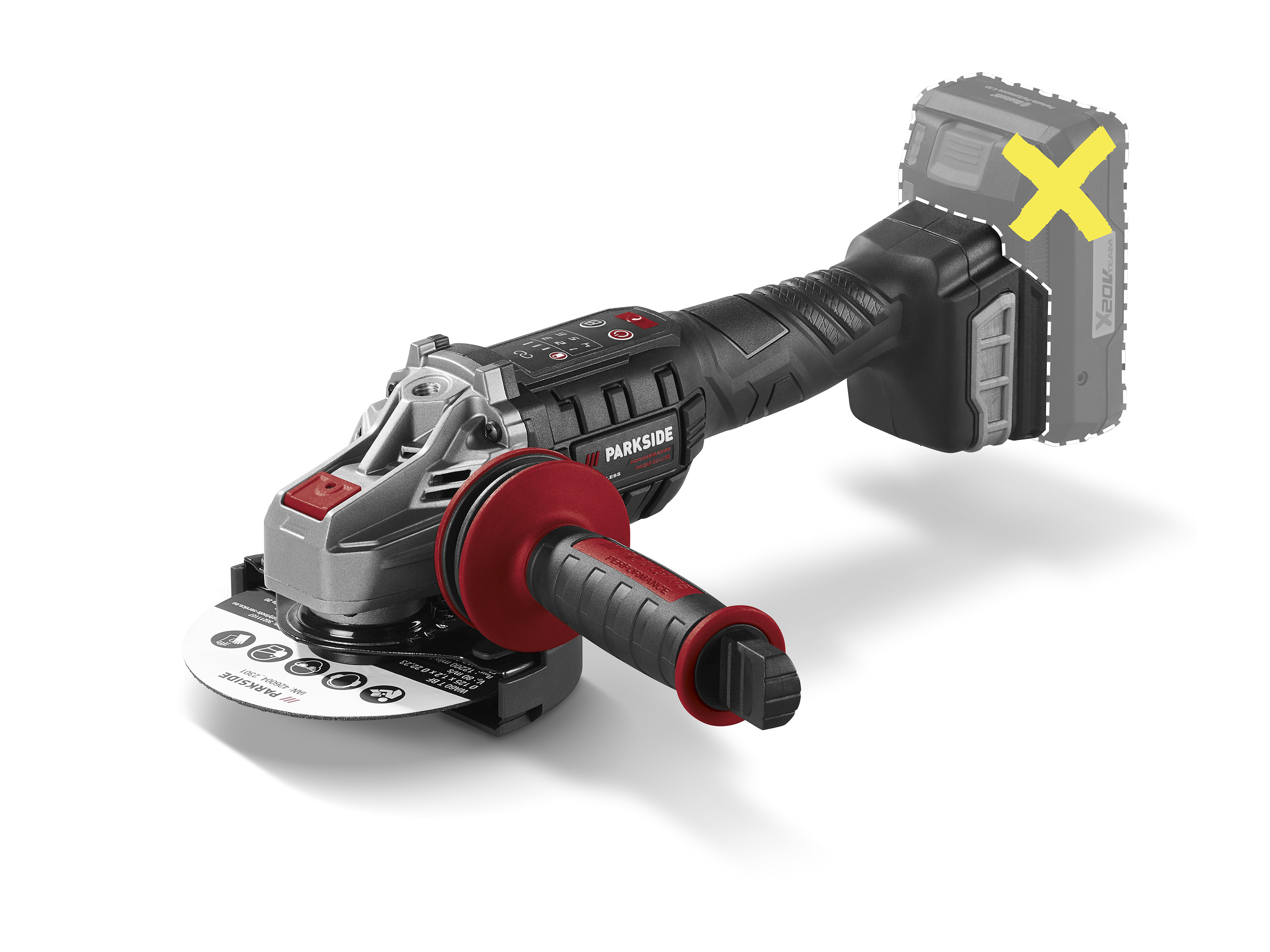 Parkside Performance Akumulatorowa szlifierka kątowa 20 V, Pwsap 20 Li E6 bez akumulatora i ładowarki