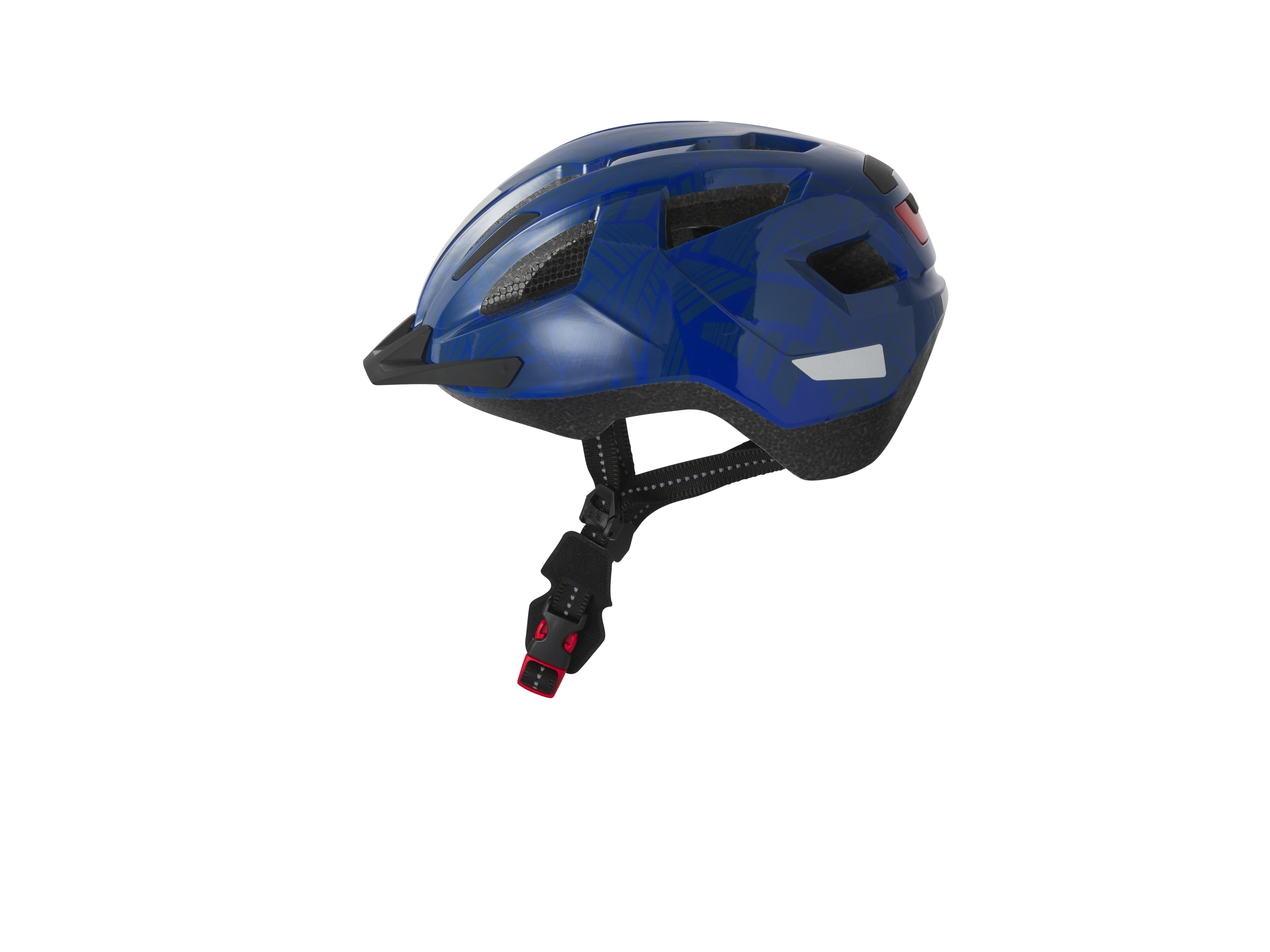 Crivit Kask rowerowy dziecięcy, z lampką tylną Rozmiar S, niebieski