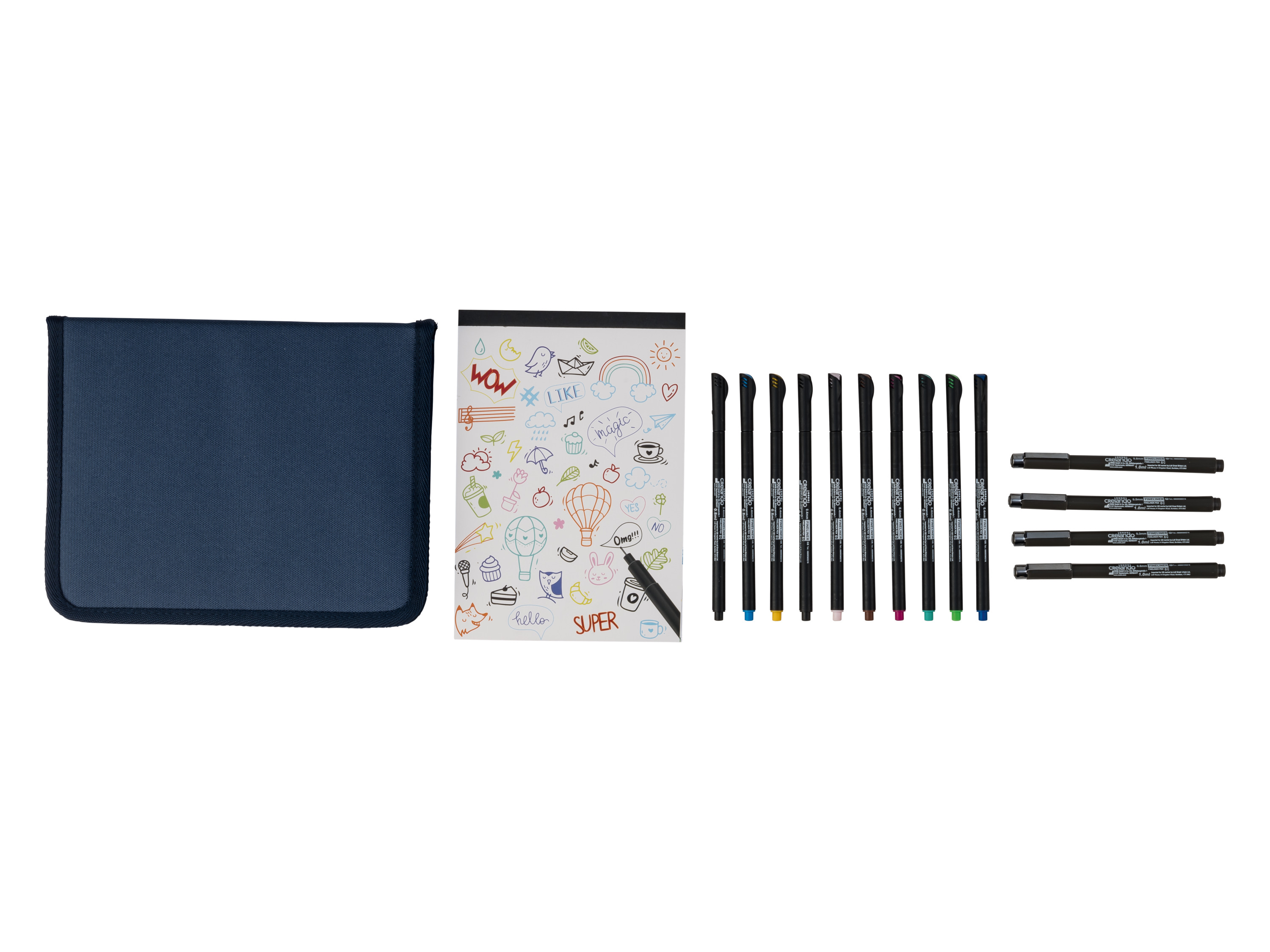 crelando Etui z przyborami dla artysty Napis na dłoni