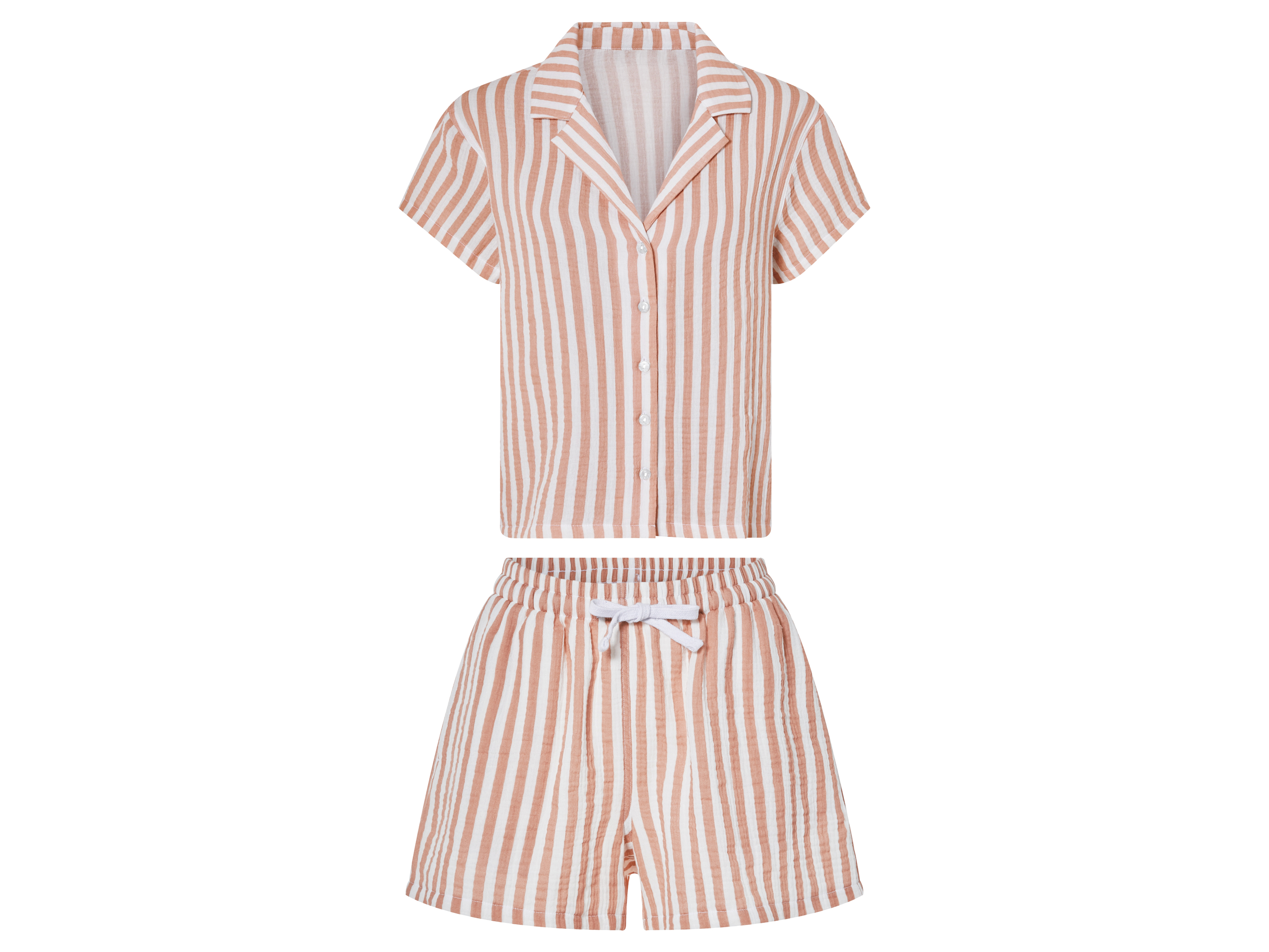 esmara Piżama z muślinu damska Różowy, XL 48/50