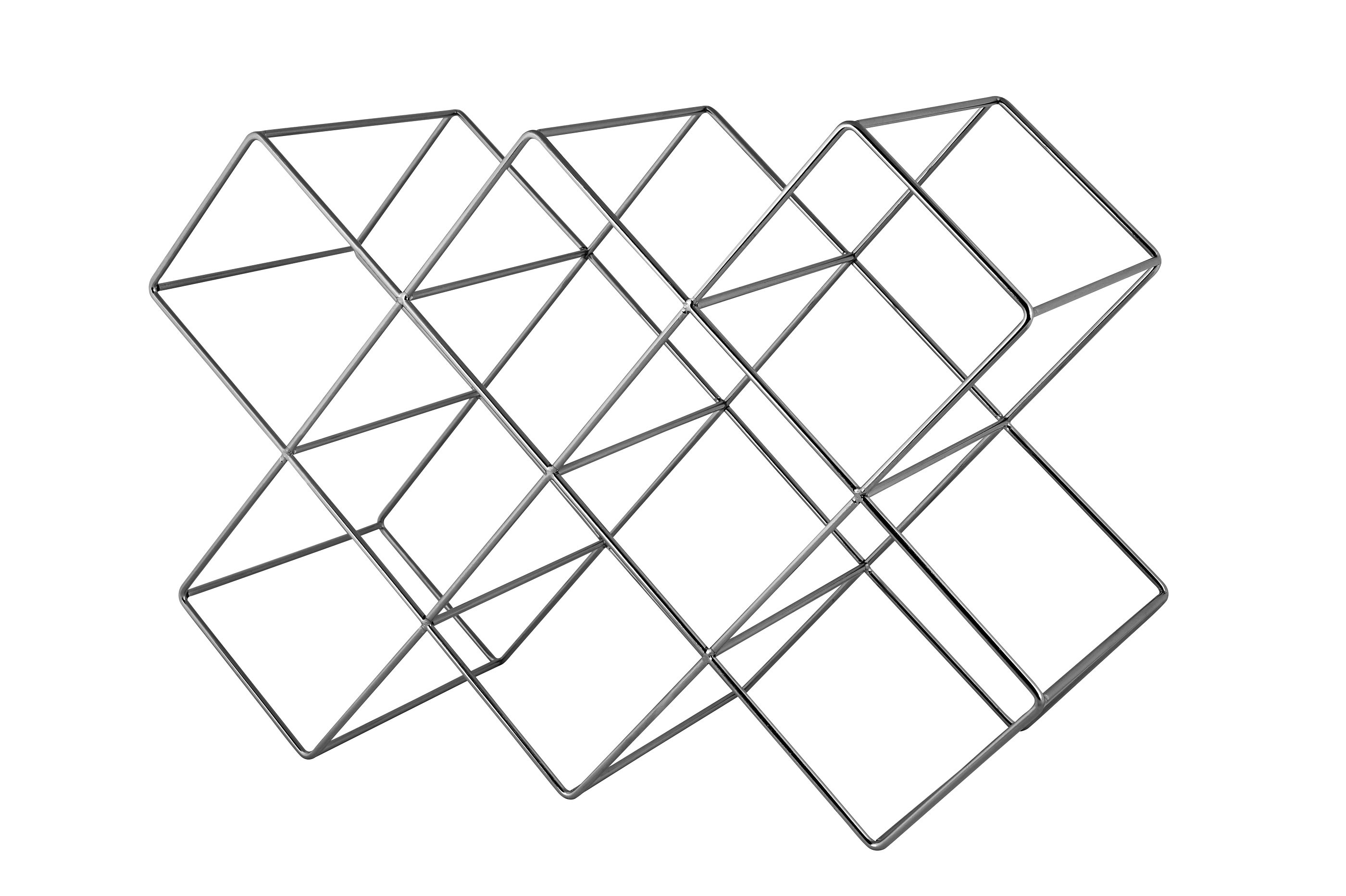Echtwerk Akcesoria kuchenne, z żeliwa Stojak na wino z 8 butelkami, Czarny