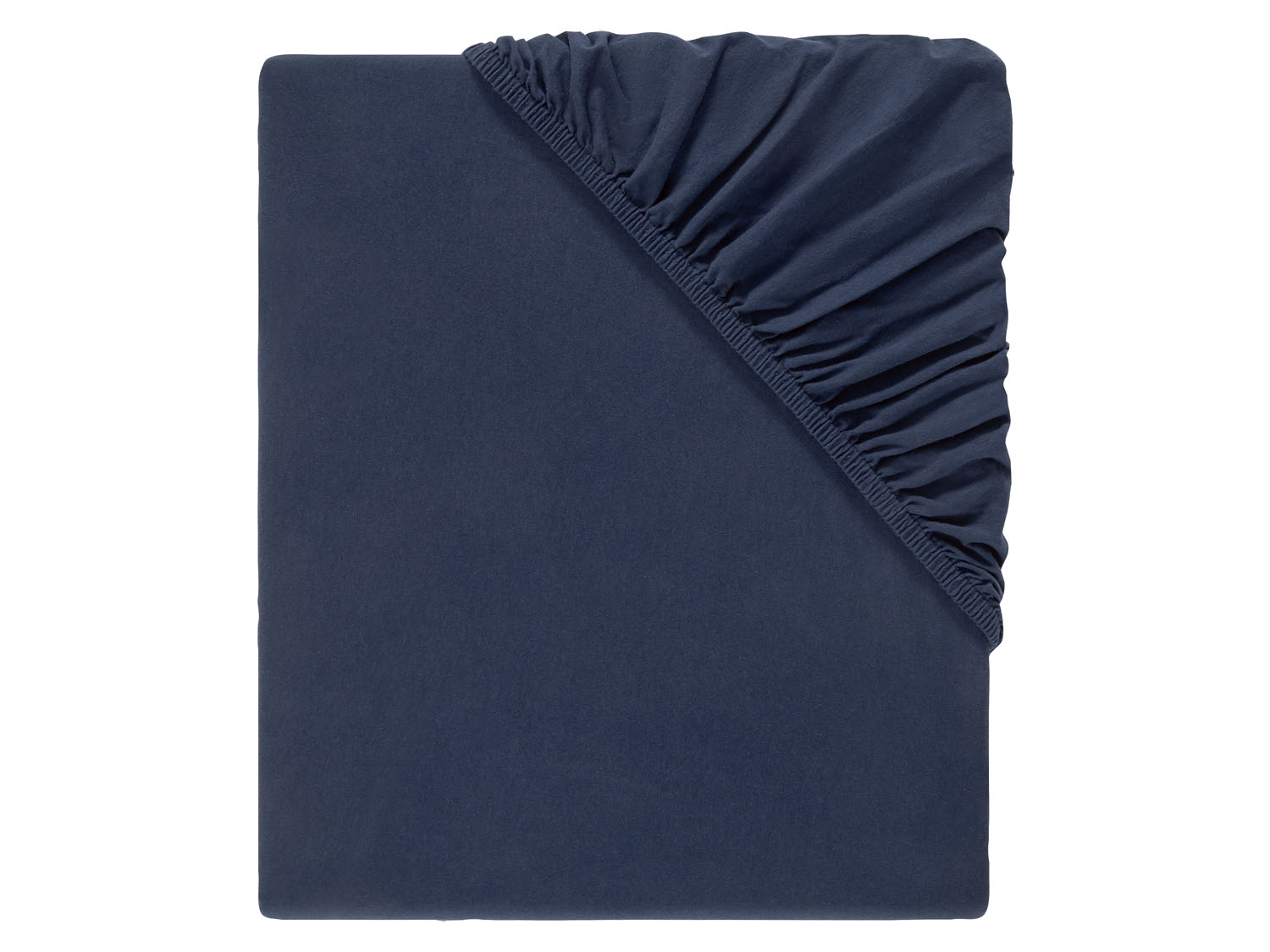 Livarno home Prześcieradło z dżerseju z gumką, 140-160 x 200 cm Ciemnoniebieski