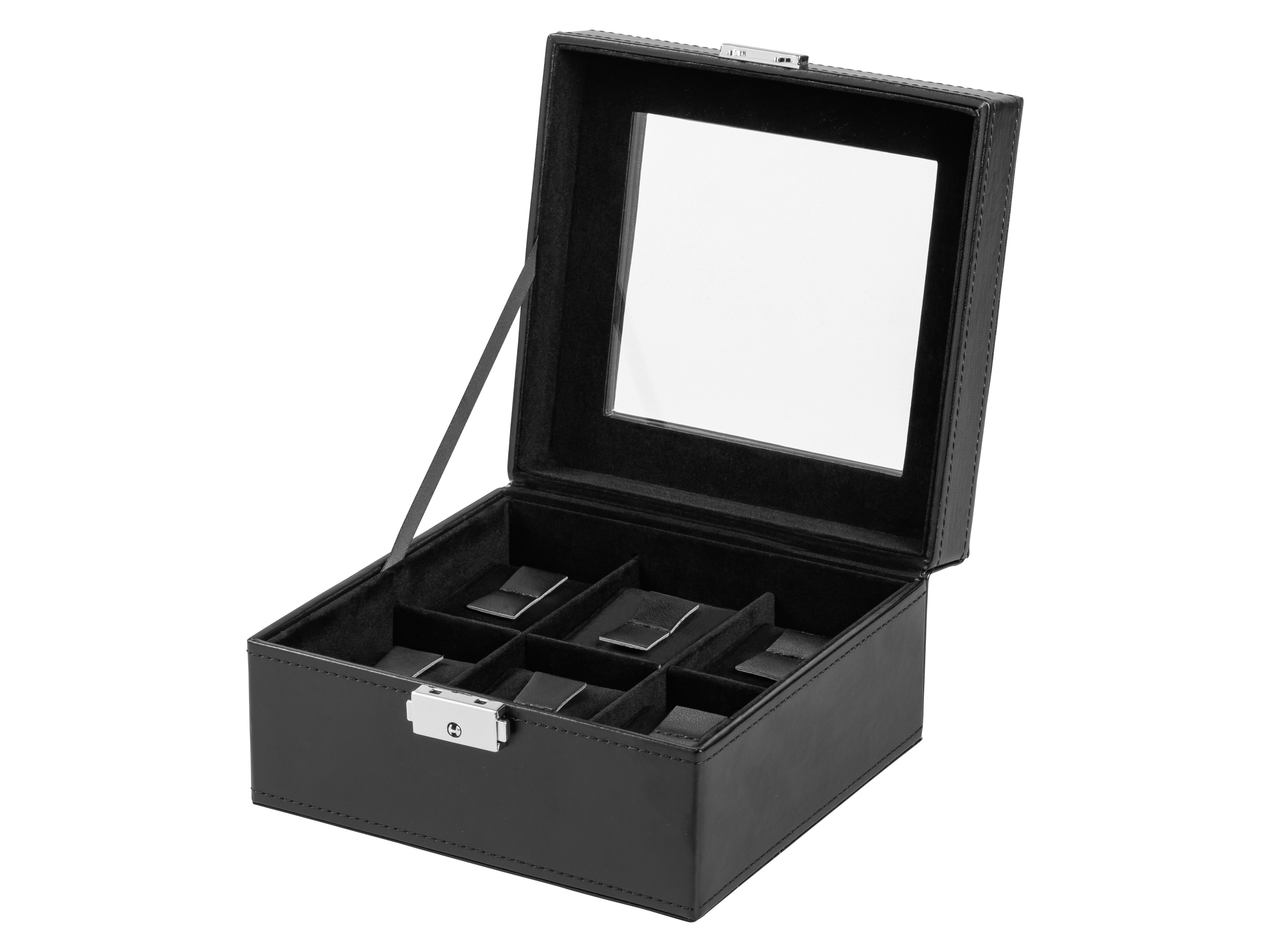 Livarno Pudełko na zegarki i futerał na zegarki Kwadratowe pudełko na zegarek