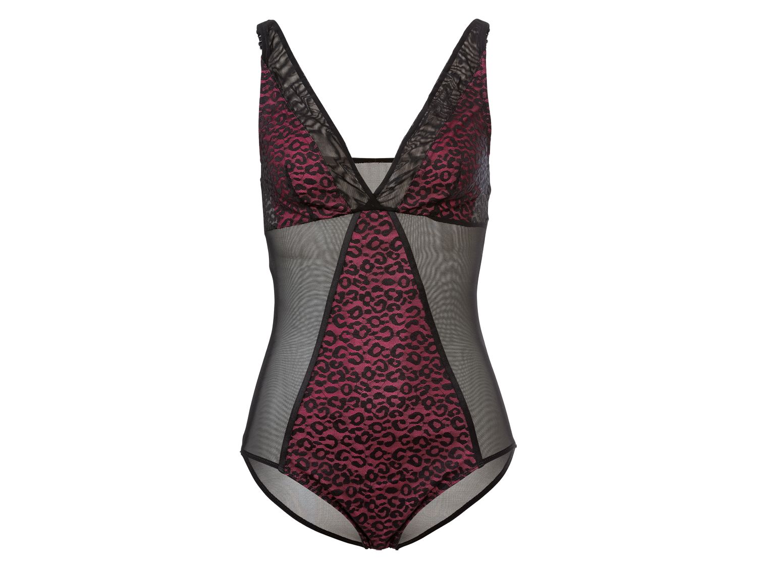 Esmara Lingerie Body z koronką, 1 sztuka Nadruk na całej powierzchni/czarny, M 40/42