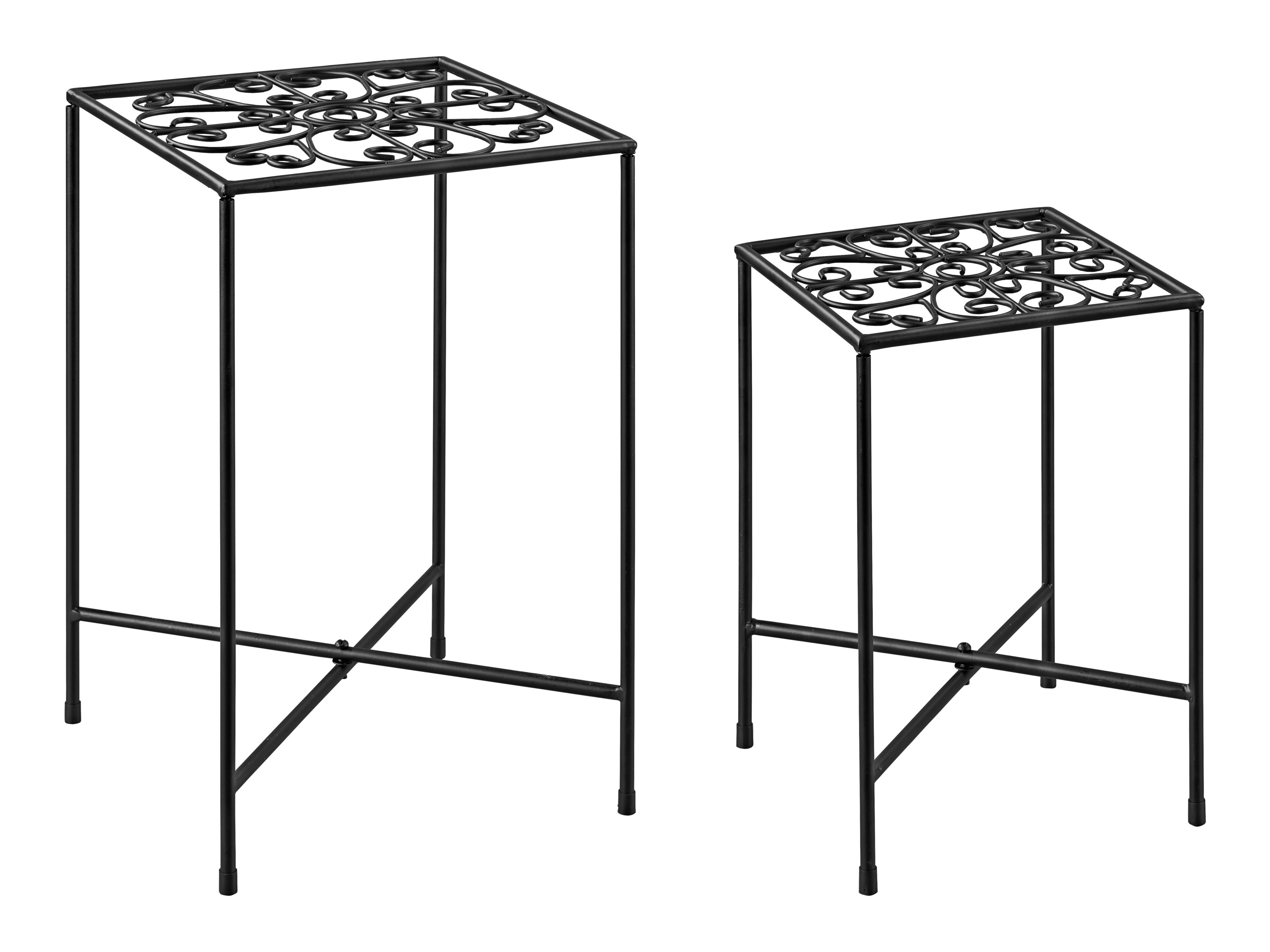 Livarno home Regał lub zestaw 2 stolików na kwiaty Stołek kwiatowy kwadratowy, 2 szt.