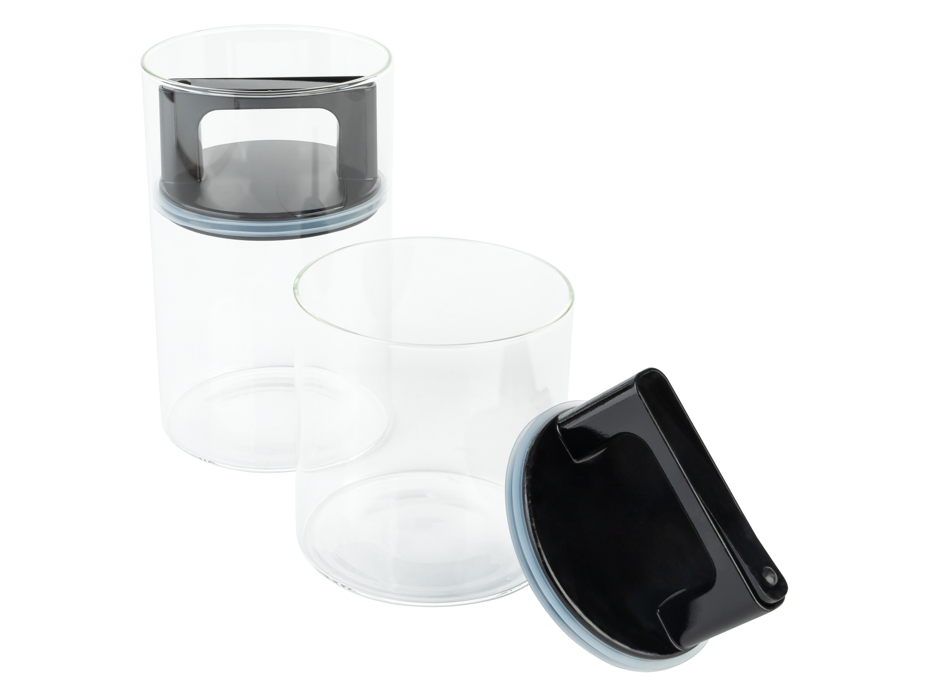 Livarno home Słoiki do przechowywania ze szczelnymi pokrywkami, zestaw 2 sztuk Przezroczysty