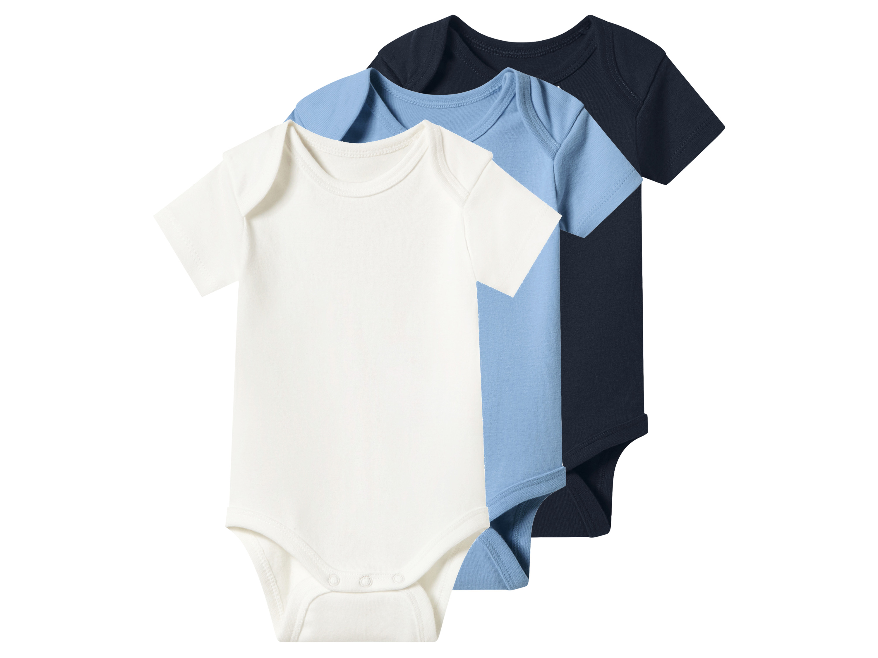 lupilu Baby bodysuits, 3 pieces Granatowy/niebieski, 86/92