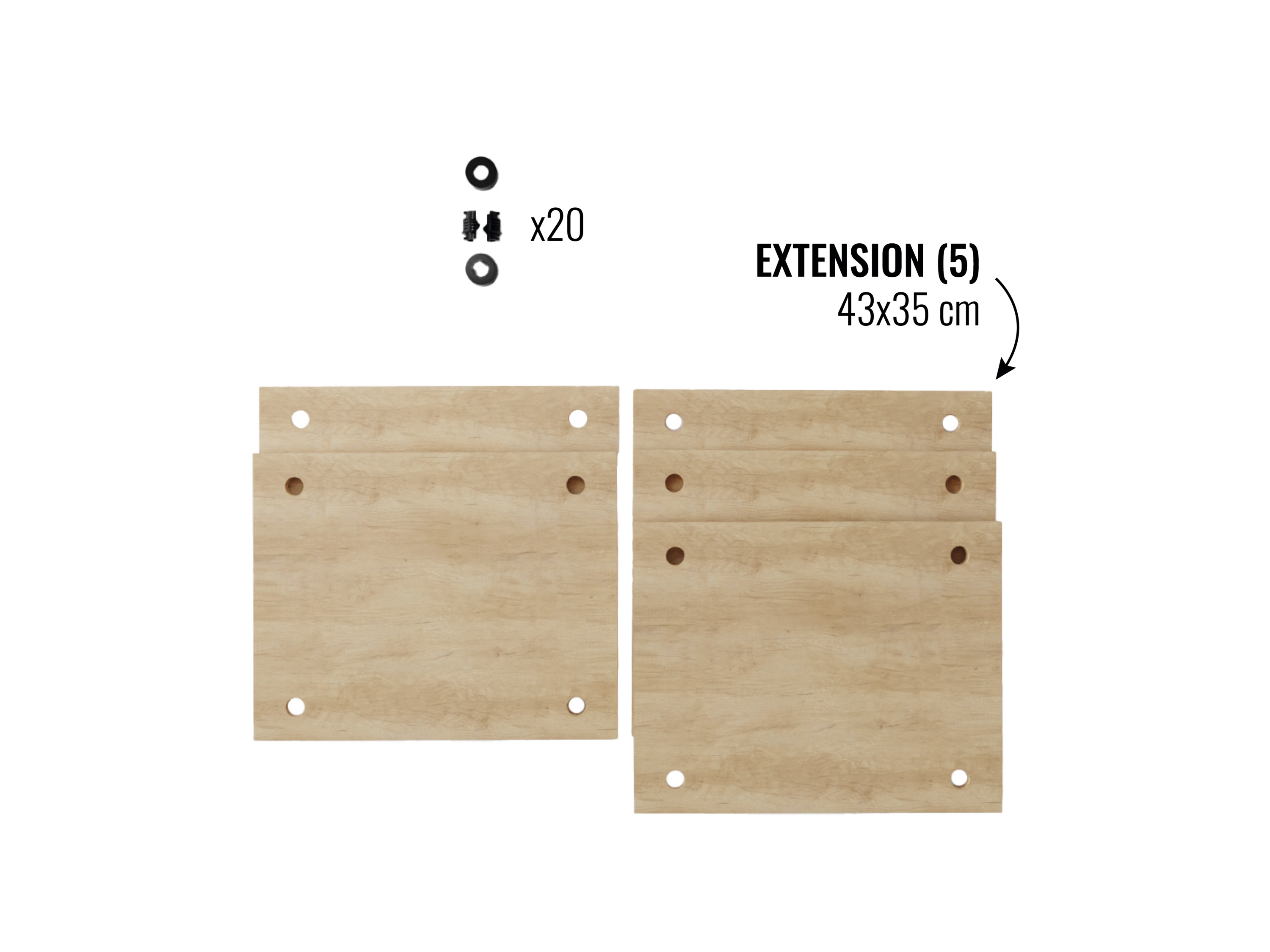 AR Shelving Półki do regału ściennego Deco 43x35 cm