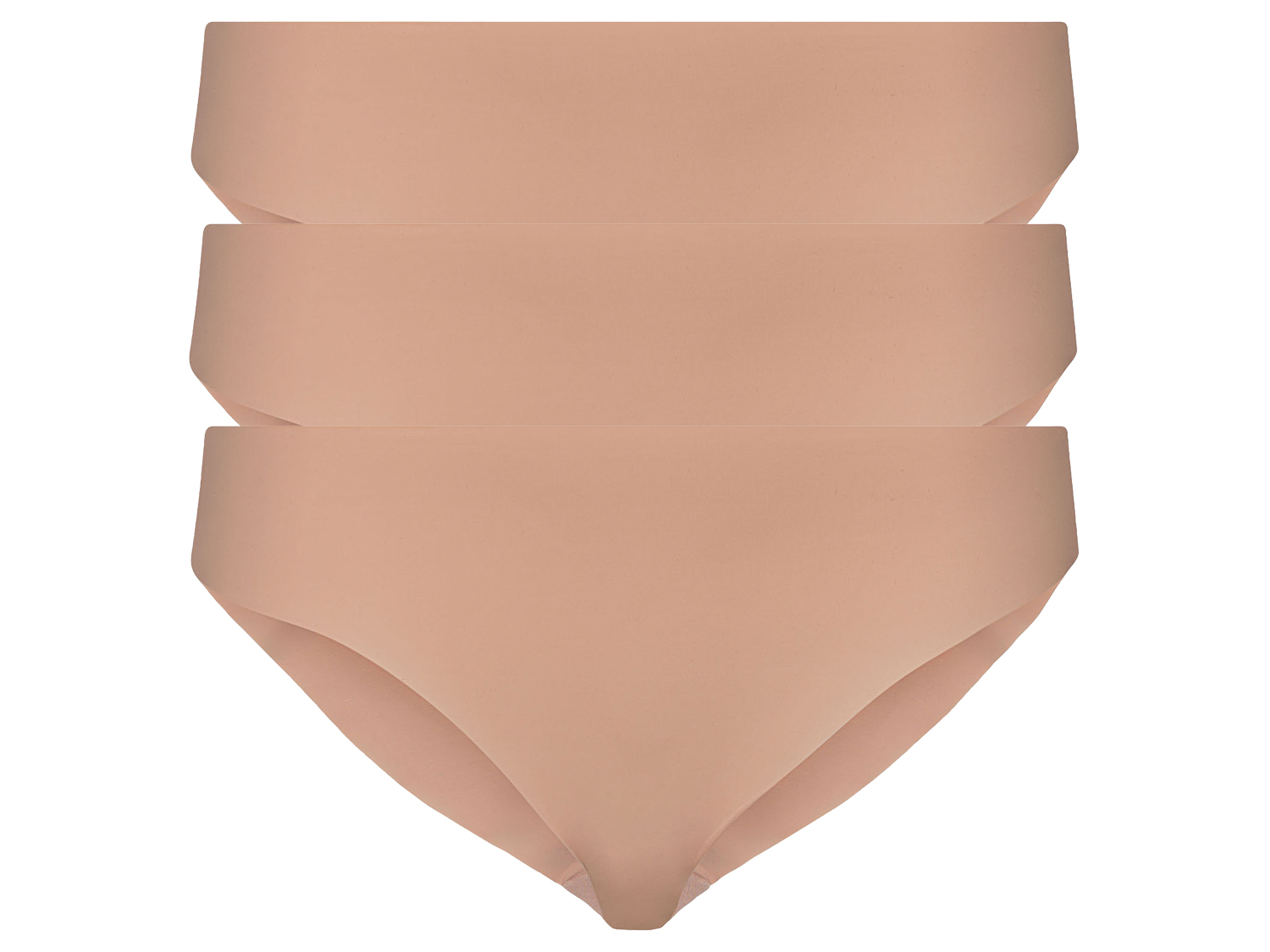 esmara Figi damskie bezszwowe, 3 pary XS 32/34, Beżowy