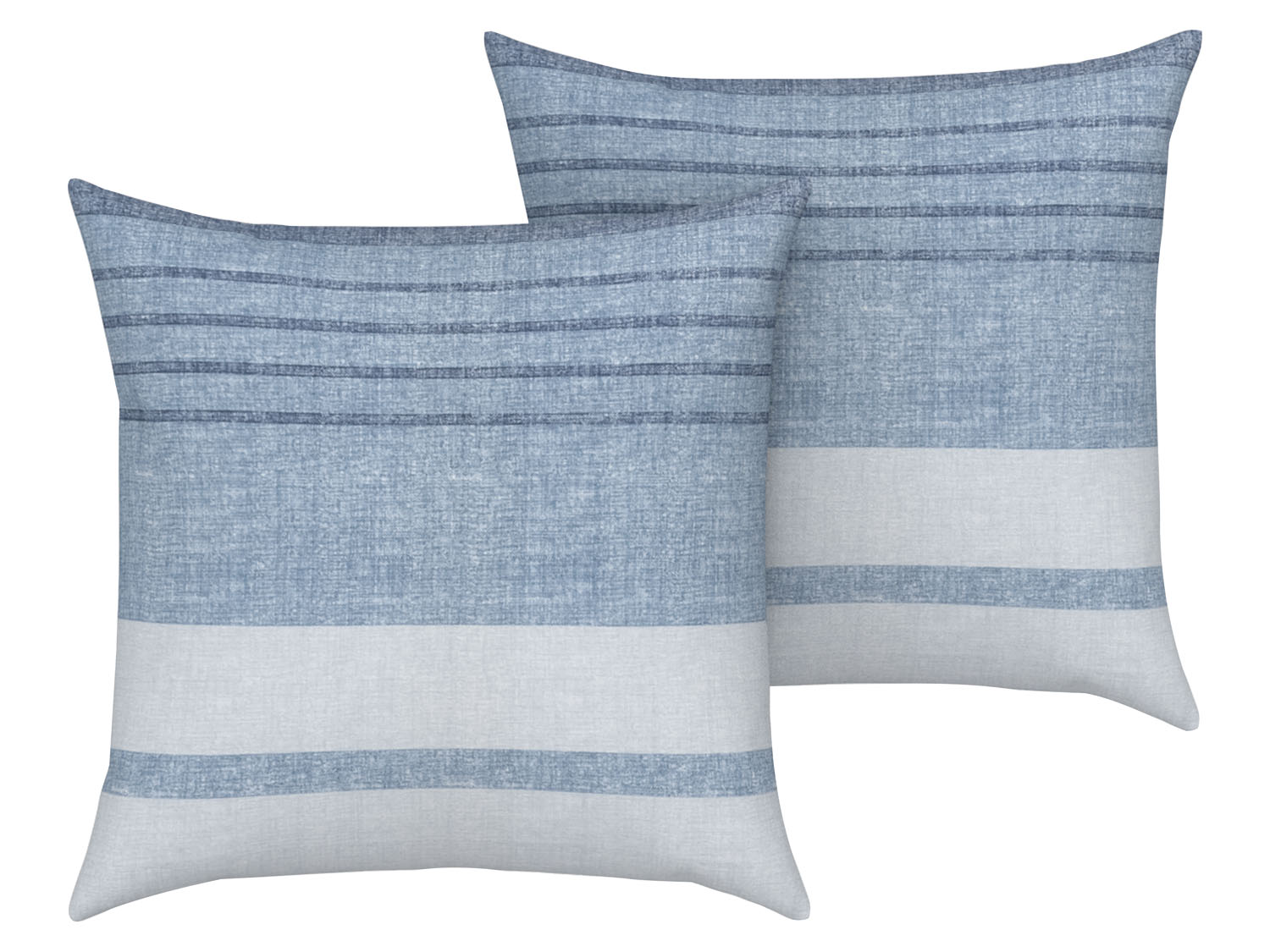 Livarno home Poszewki na poduszki 40 x 40 cm, 2 sztuki Niebieski w paski