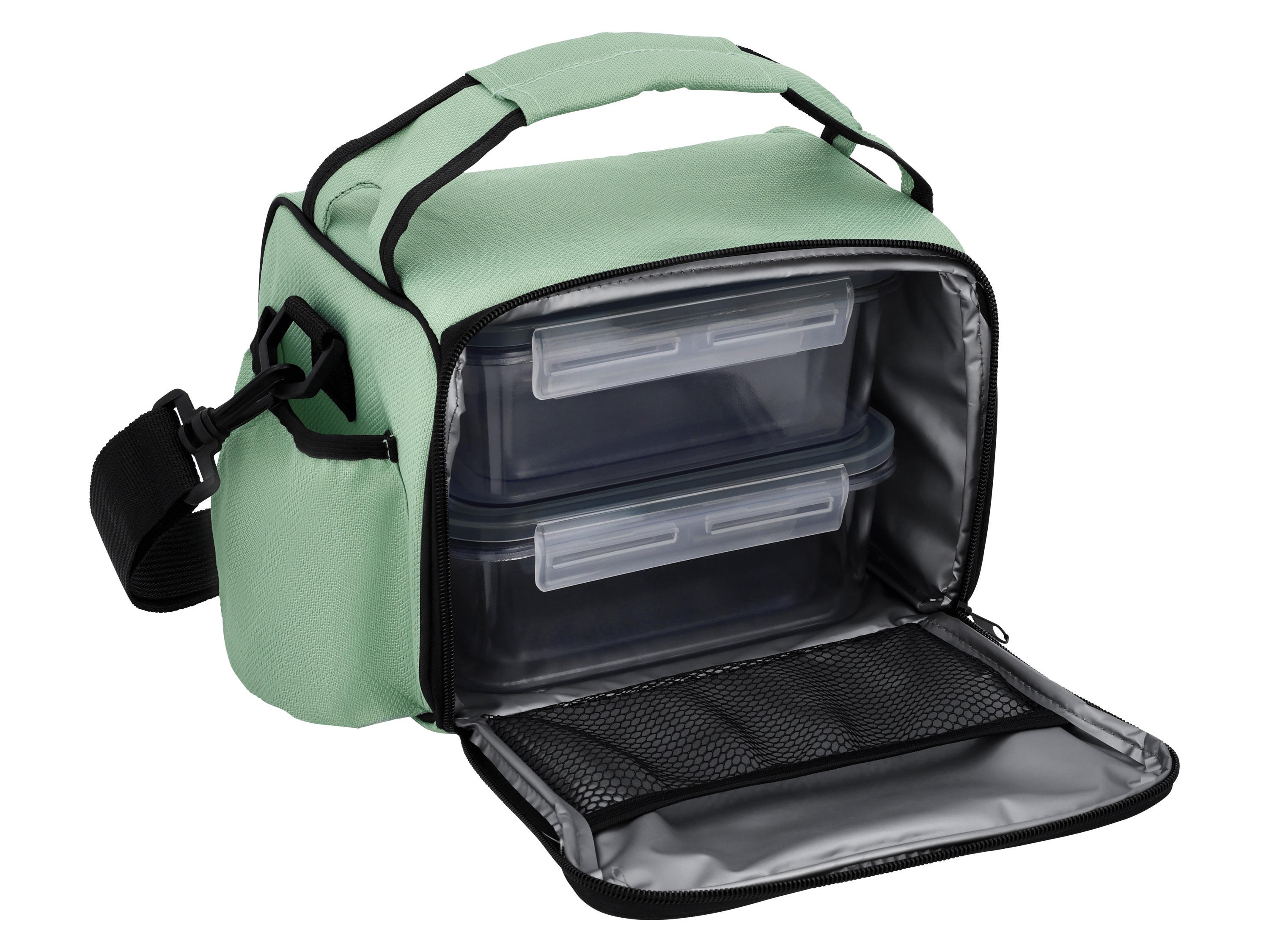Silvercrest Torba termiczna z pojemnikami na żywność Miętowy
