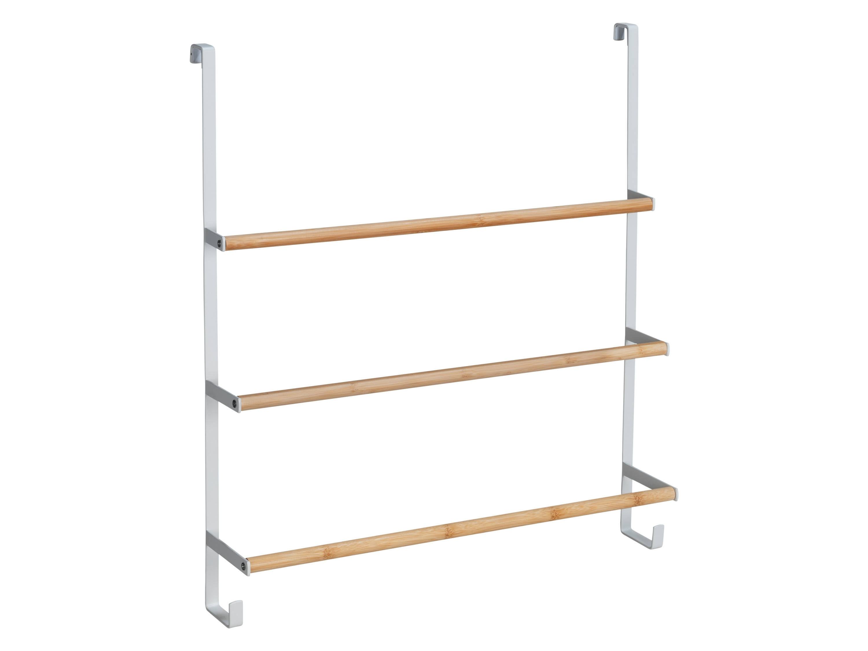 Wenko Wieszak na ręczniki z elementami bambusowymi Biały