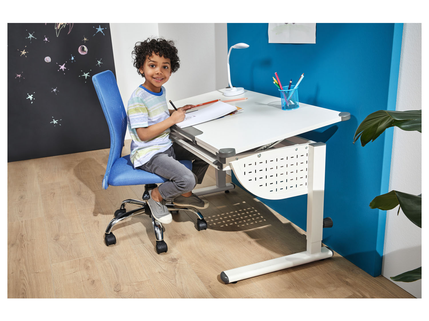 Livarno home Biurko z regulacją wysokości, 110 x 53,5-83 x 59,5 cm