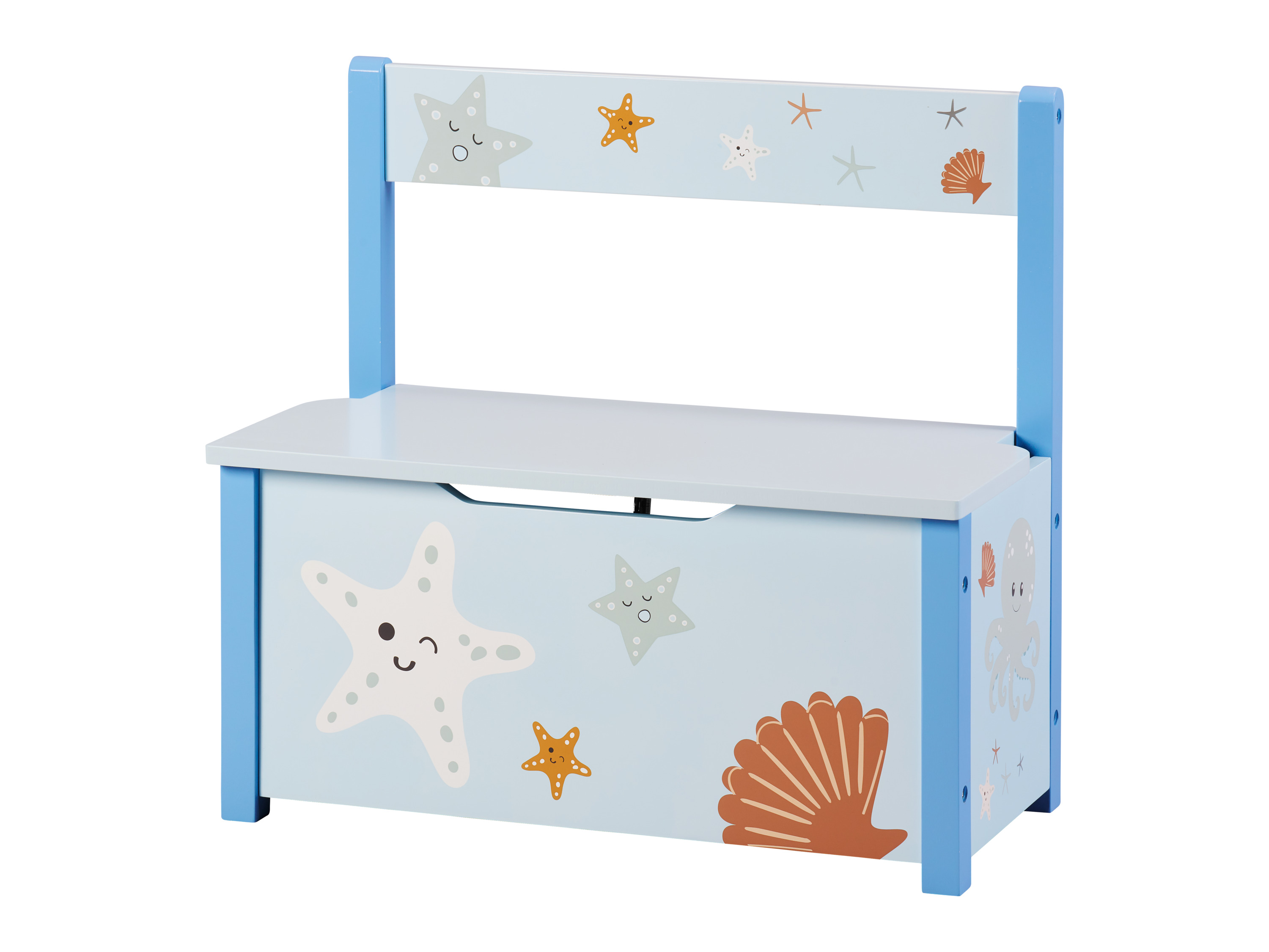 Livarno home Ławka z pojemnikiem na zabawki Niebieski