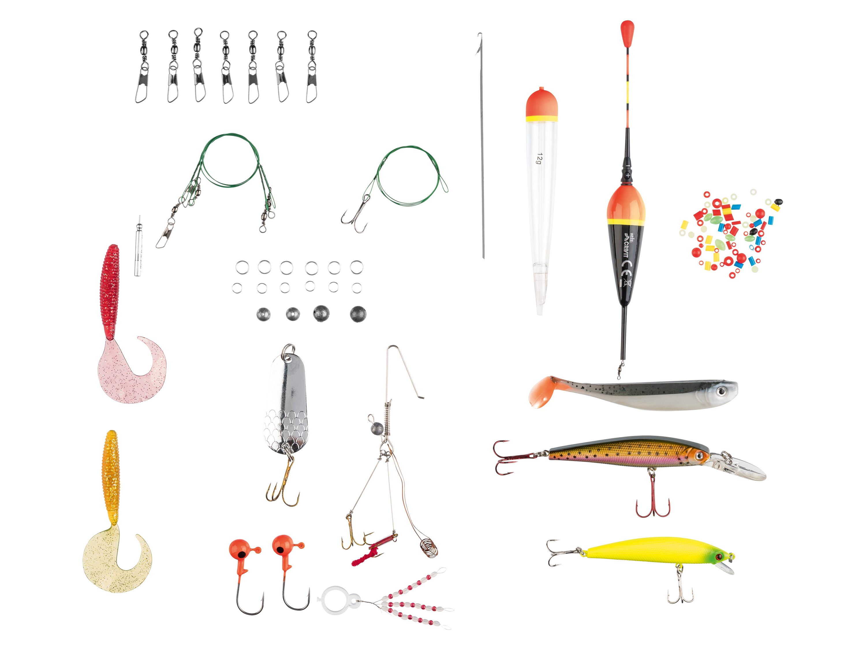 Crivit Pudełko z akcesoriami wędkarskimi Zestaw szczupak/ sandacz