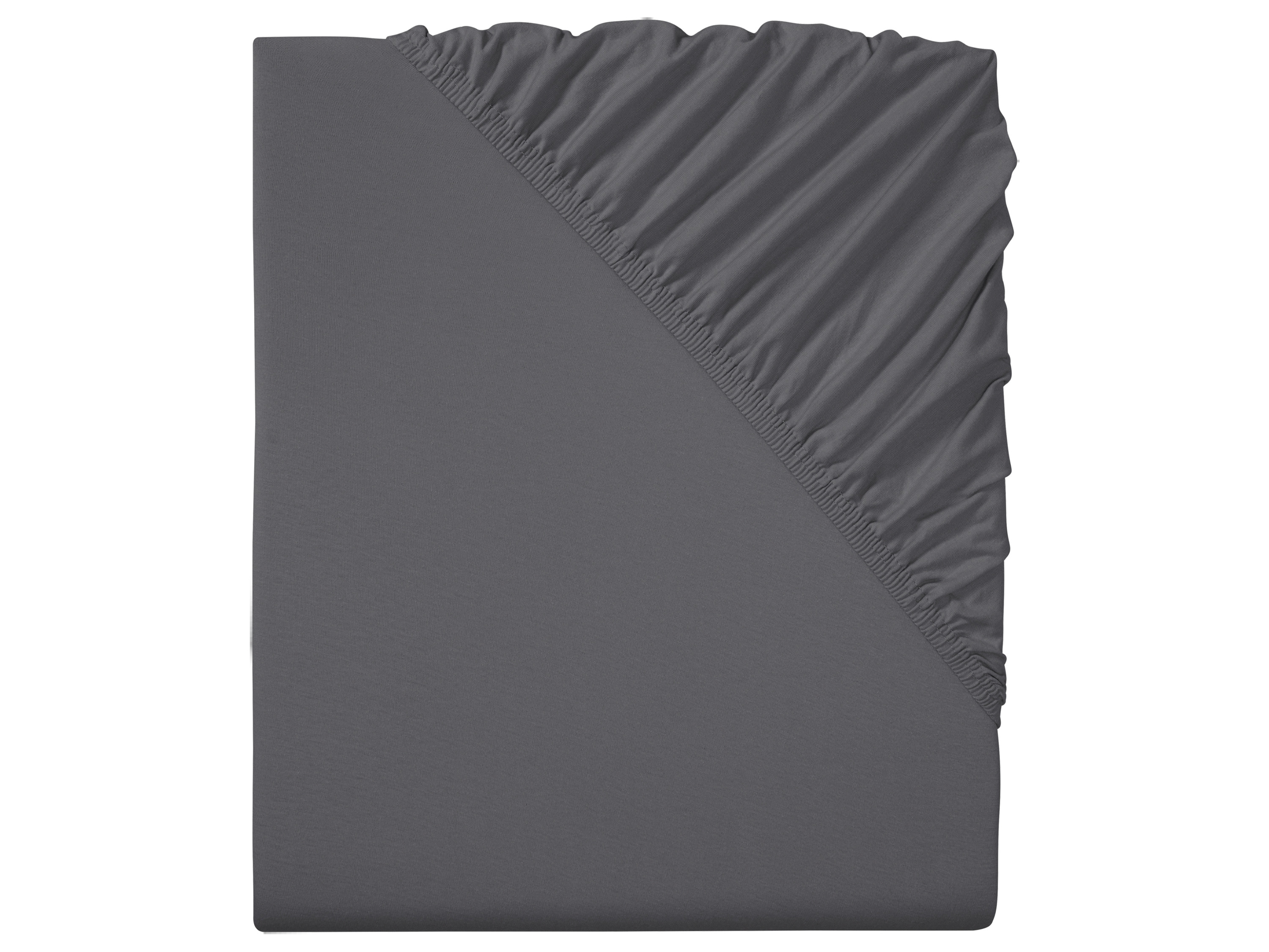 Livarno home Prześcieradło z dżerseju z gumką, 140-160 x 200 cm Szary