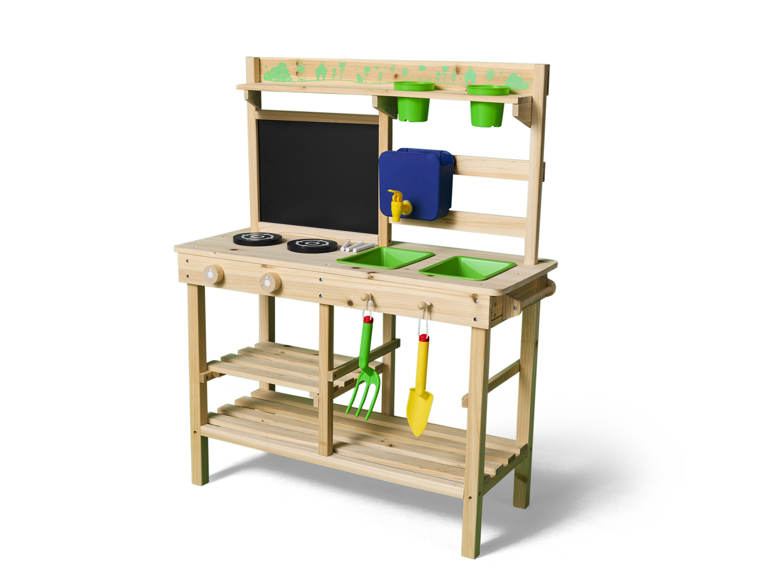 lupilu Kuchnia ogrodowa błotna drewniana z akcesoriami