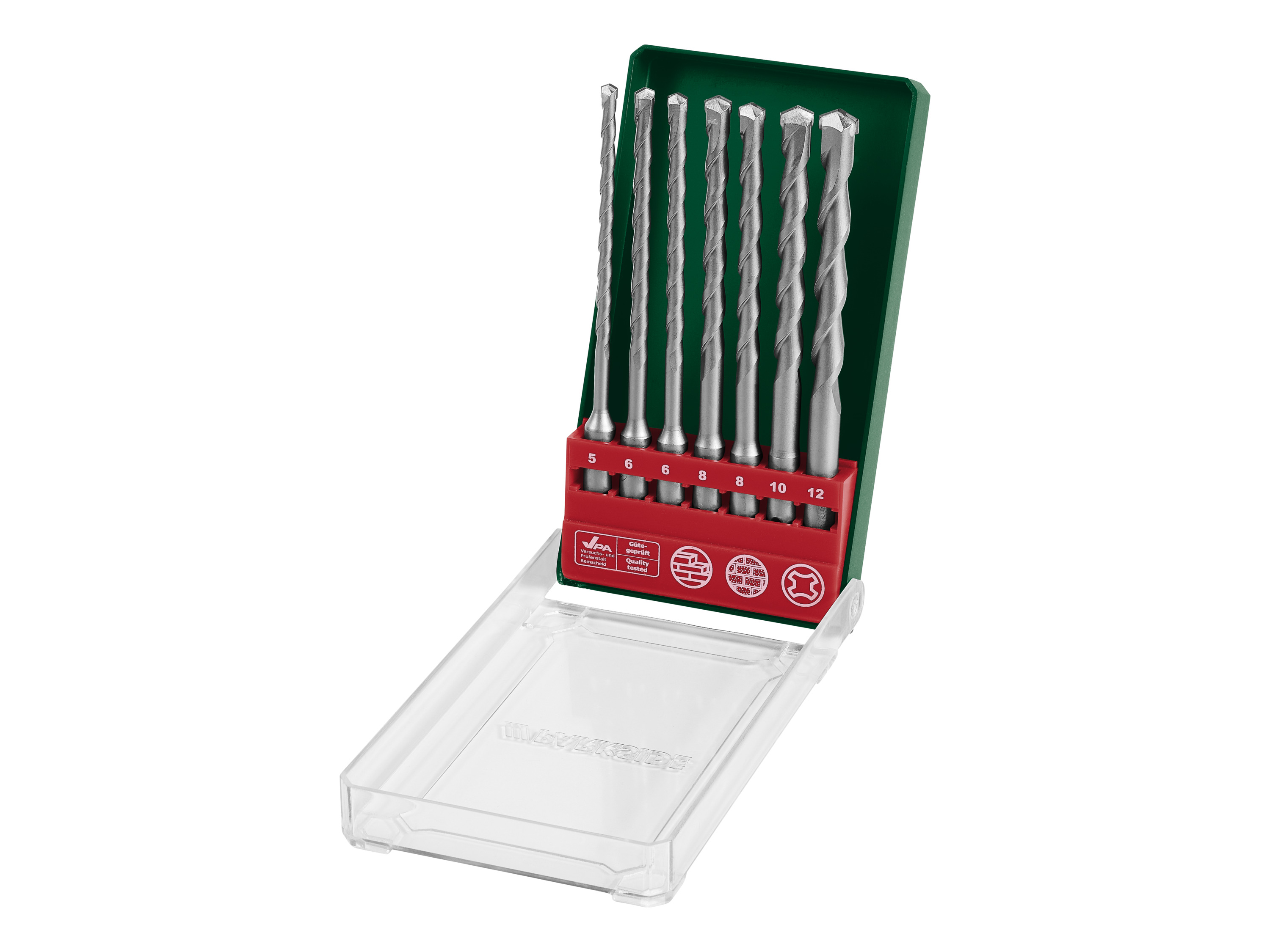 Parkside Wiertło udarowe SDS / Krótkie dłuto SDS / Szybkomocujący uchwyt wiertarski Zestaw wierteł SDS