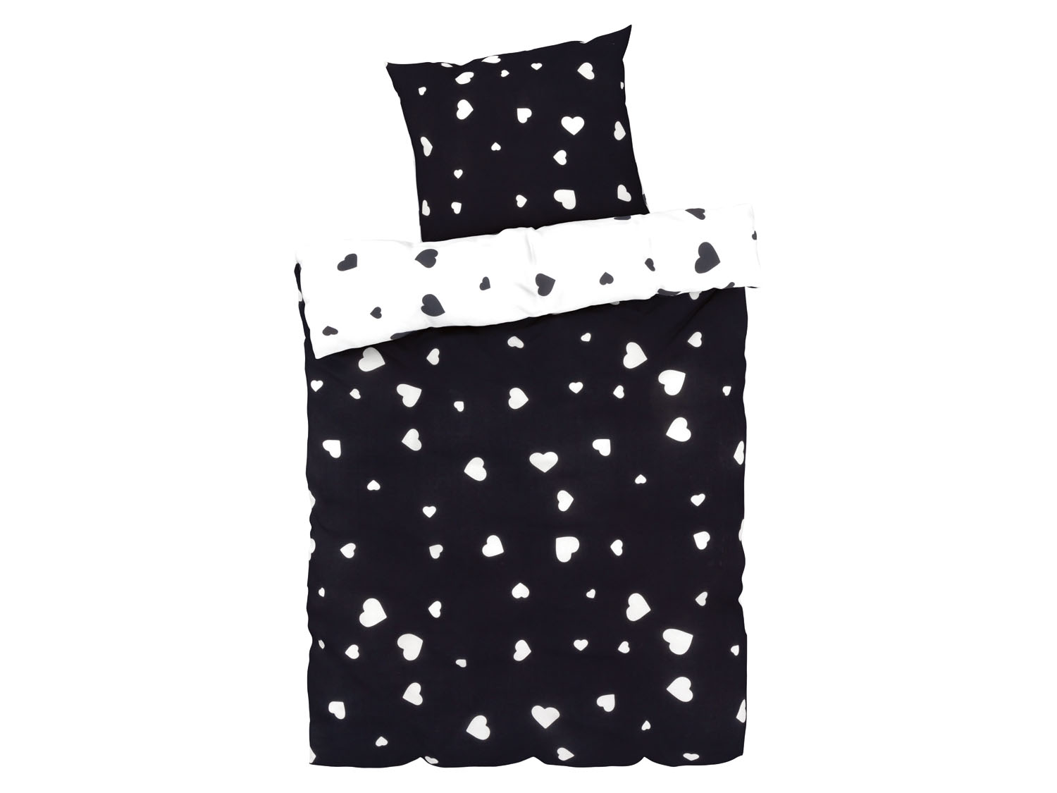 Livarno home Pościel bawełniana renforcé, 140 x 200 cm Serduszka