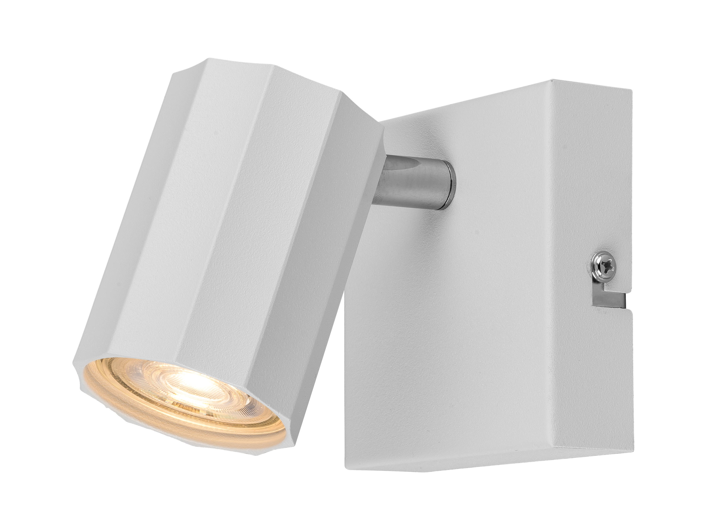 Livarno home Lampa ścienno-sufitowa z regulowanym reflektorem Kwadratowy, biały