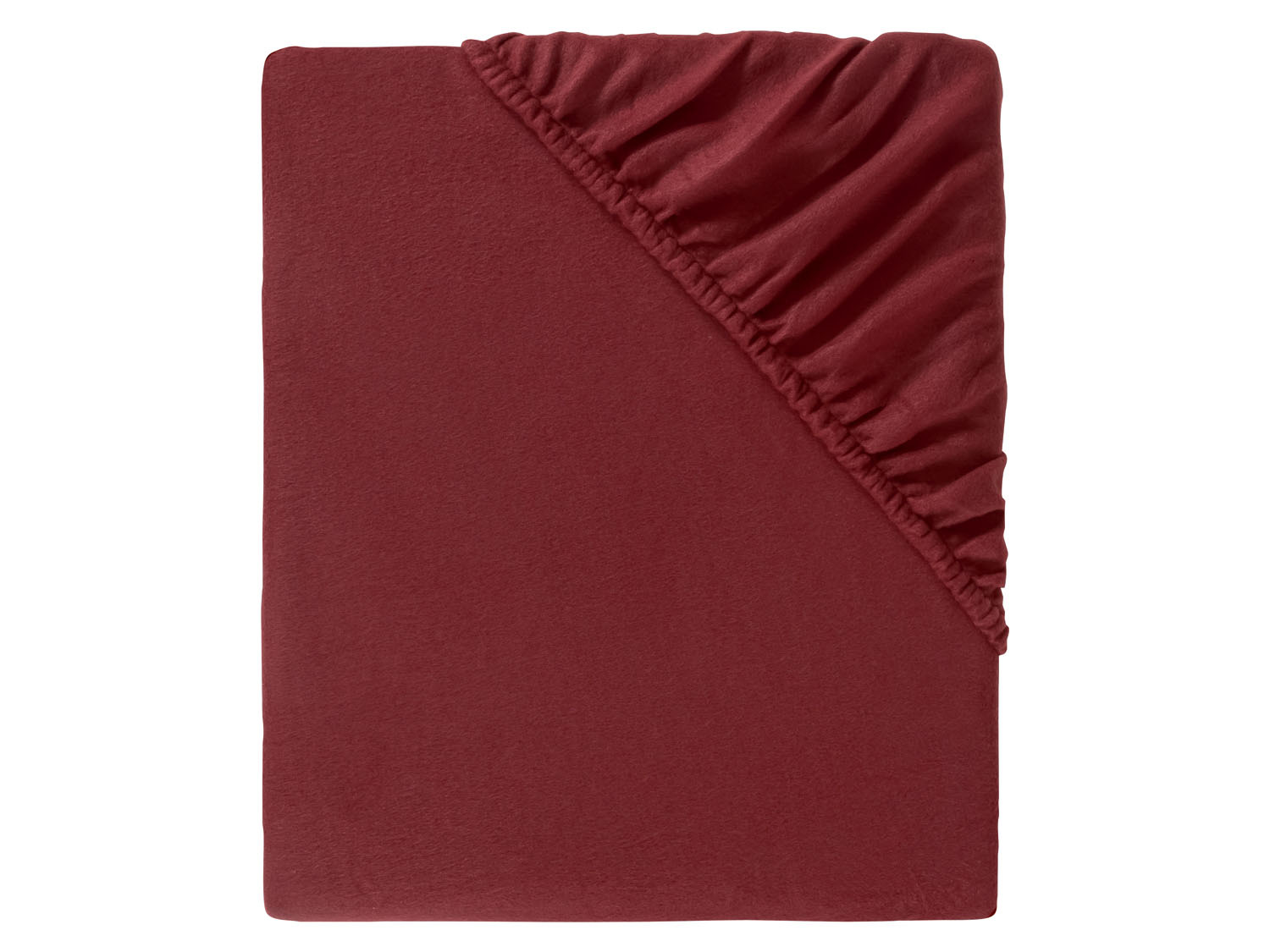 Livarno home Prześcieradło z polaru z gumką, 140-160 x 200 cm, 1 sztuka Bordowy